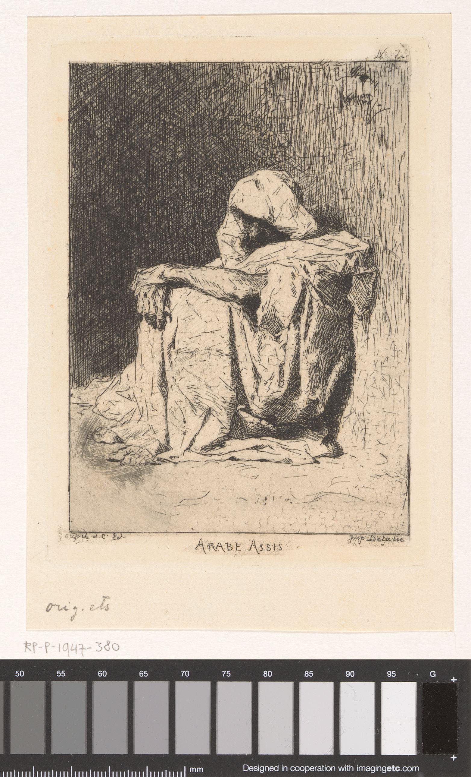 Zittende Arabische man