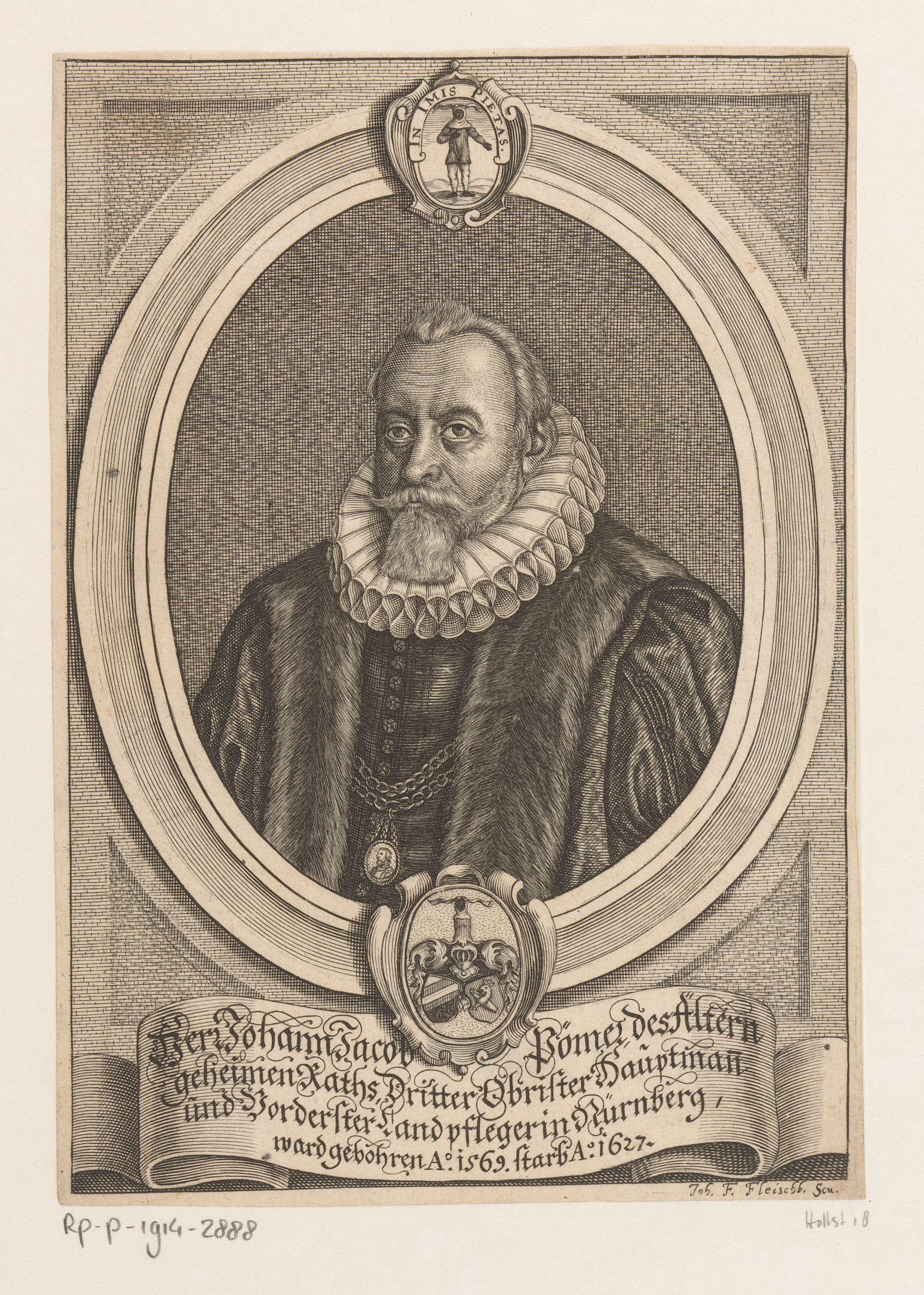 Portret van Johann Jakob Pömer