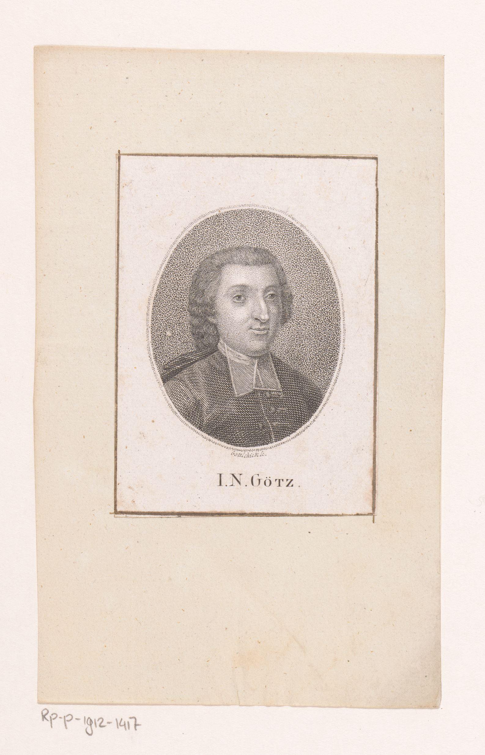 Portret van Johann Nikolaus Götz