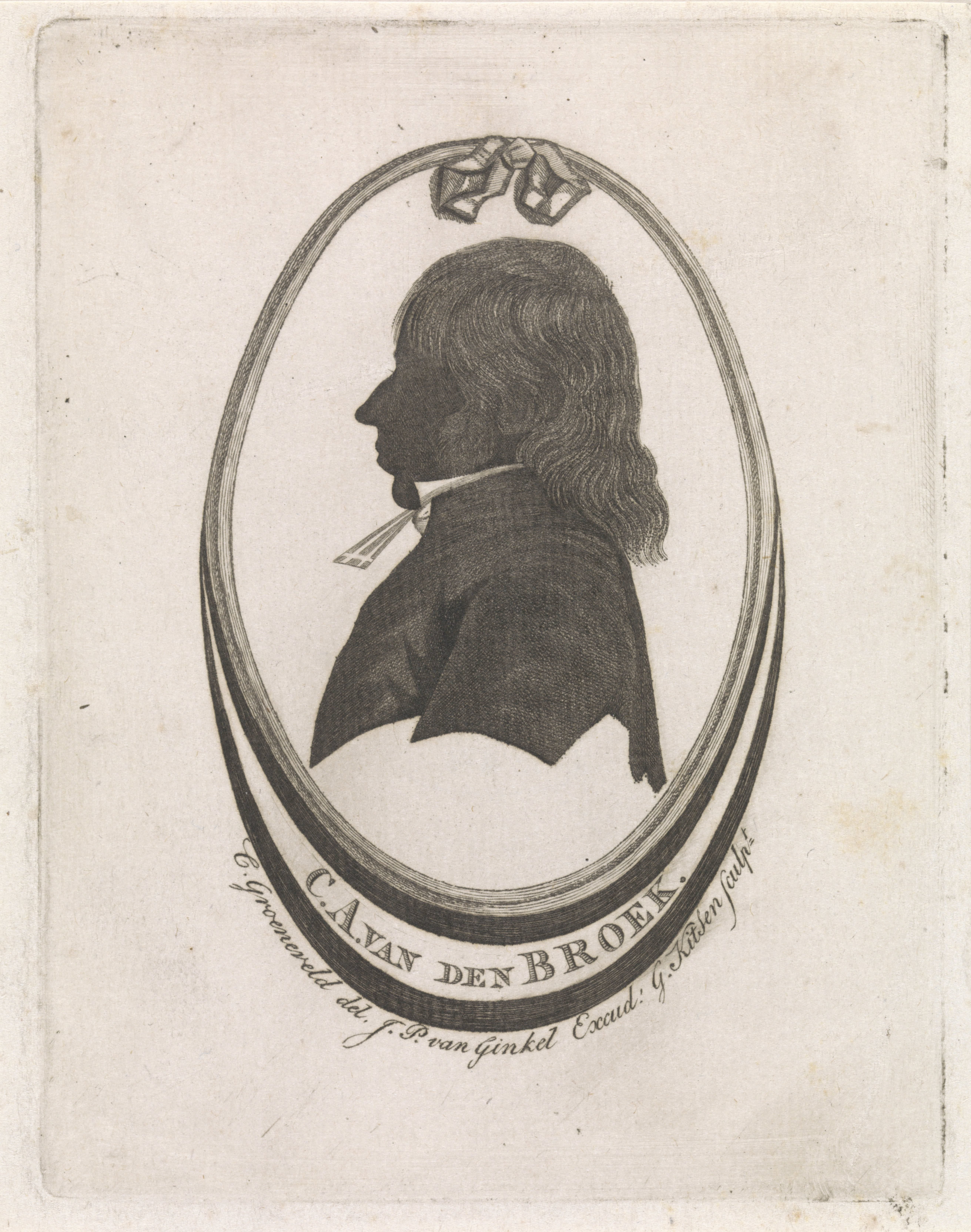 Silhouetportret van Cornelis Adrianus van den Broek