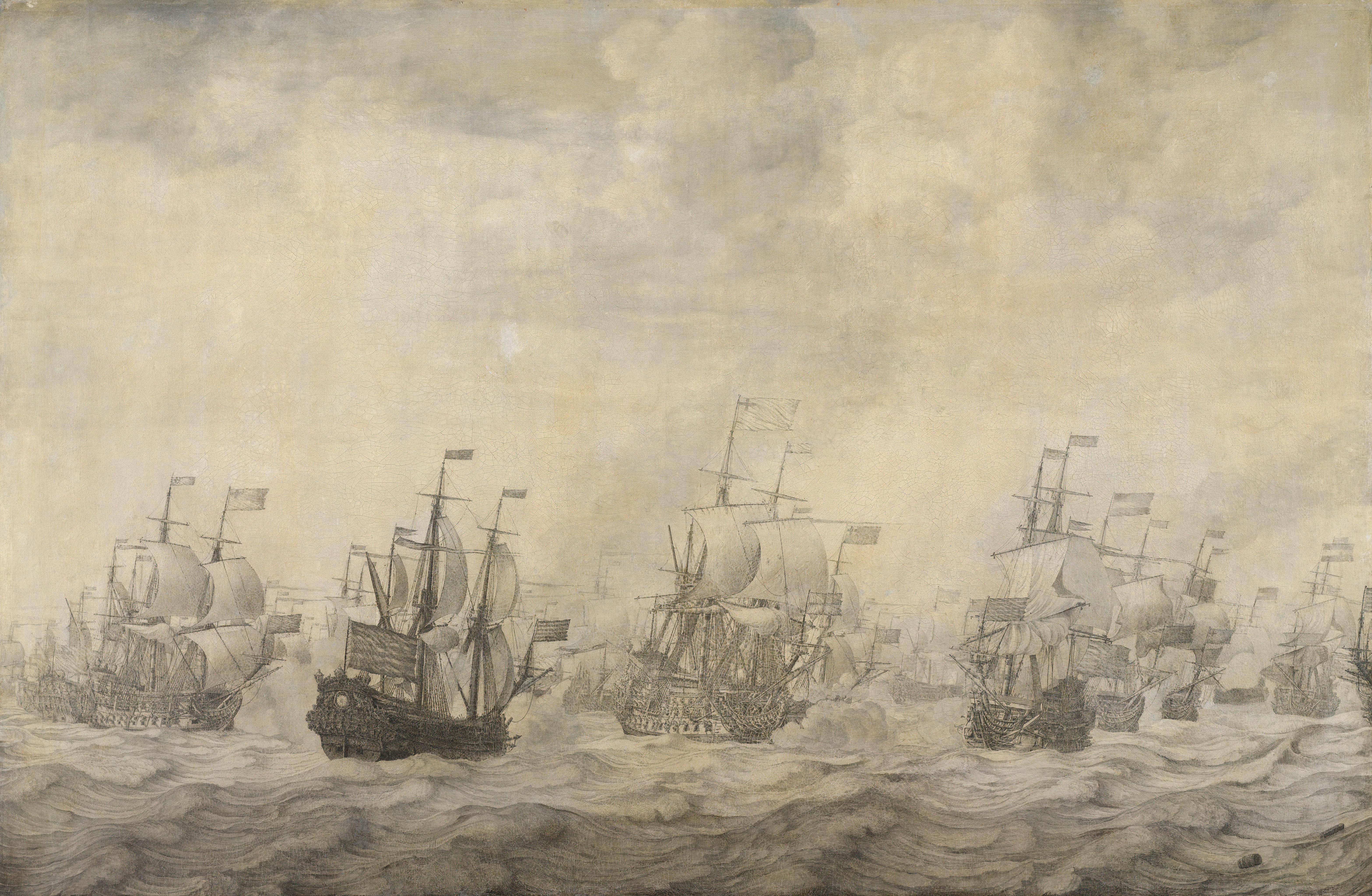 Episode from the Four Days' Battle, 11-14 June 1666, of the Second Anglo-Dutch War, 1665-67