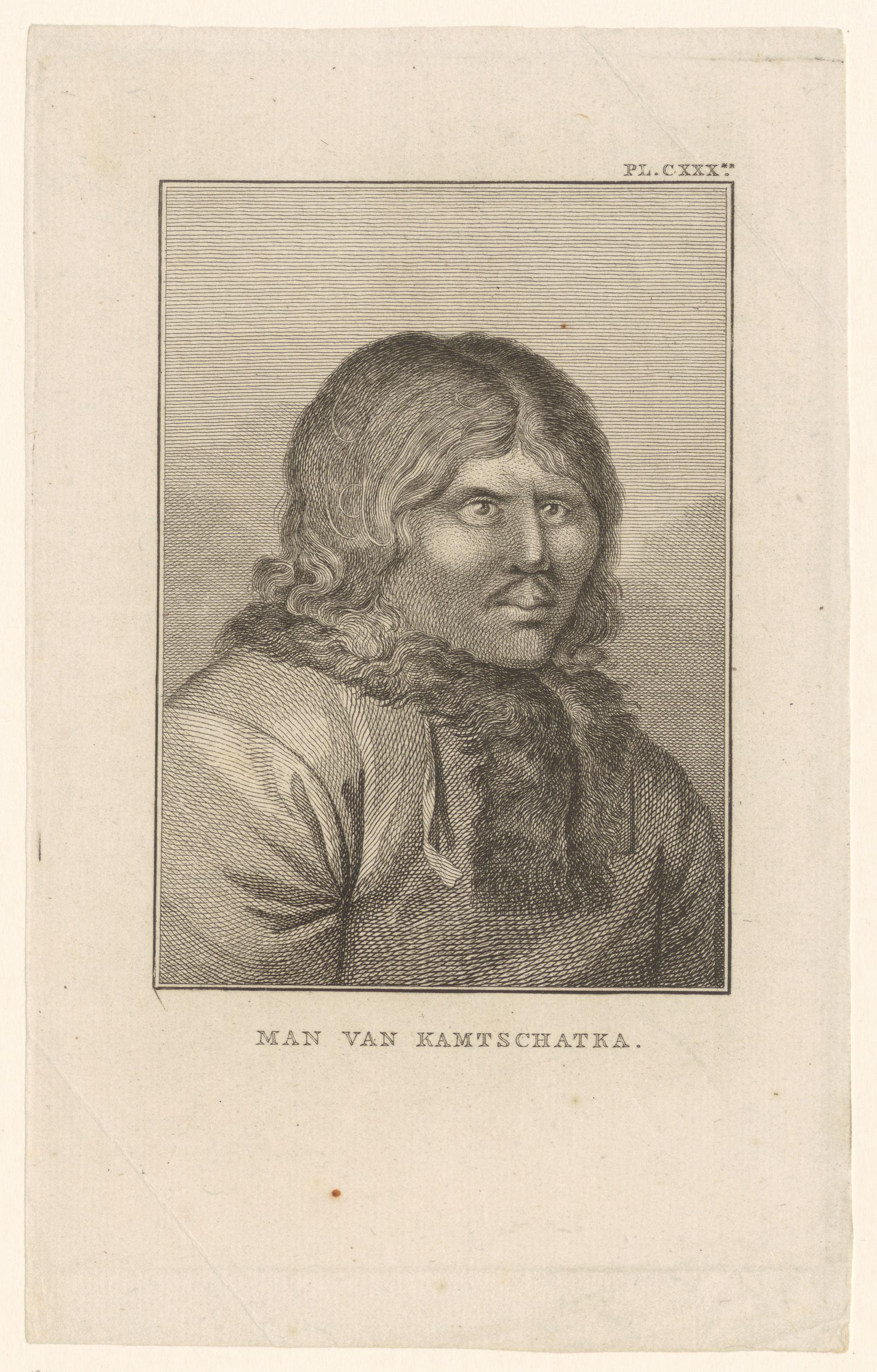 Portret van een onbekende man afkomstig van het eiland Kamtsjatka