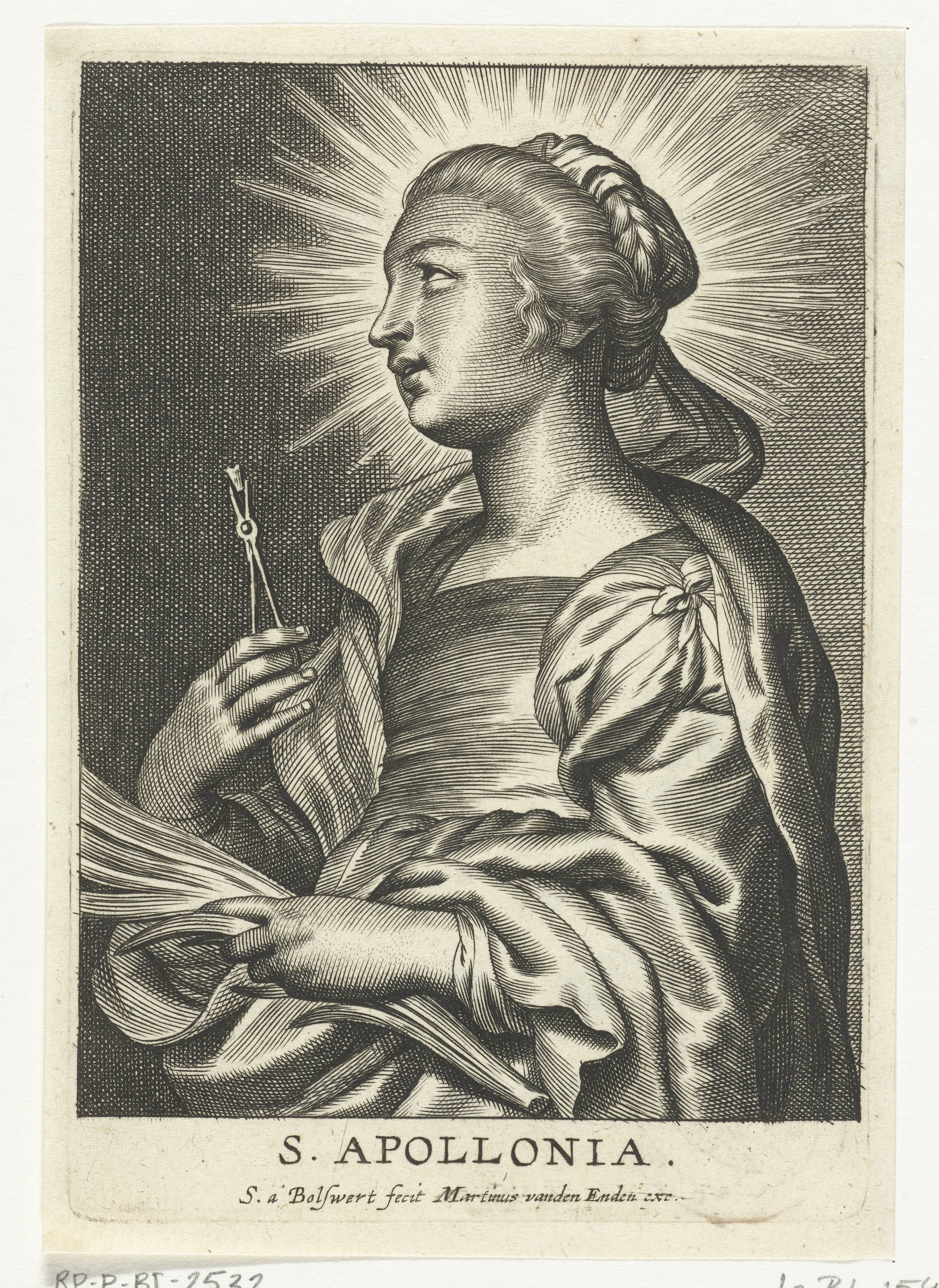 Heilige Apollonia met uitgetrokken tand