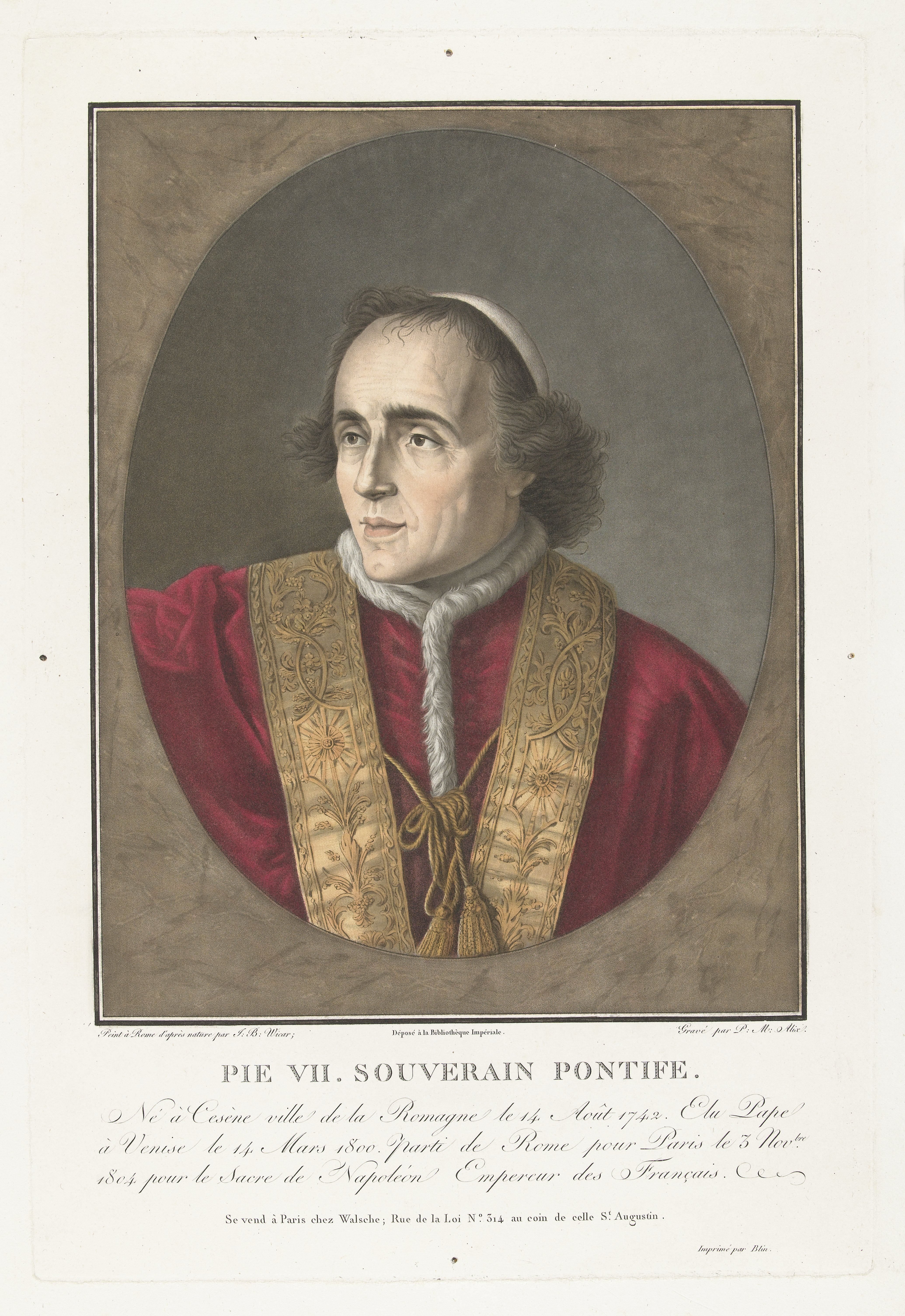 Portret van paus Pius VII