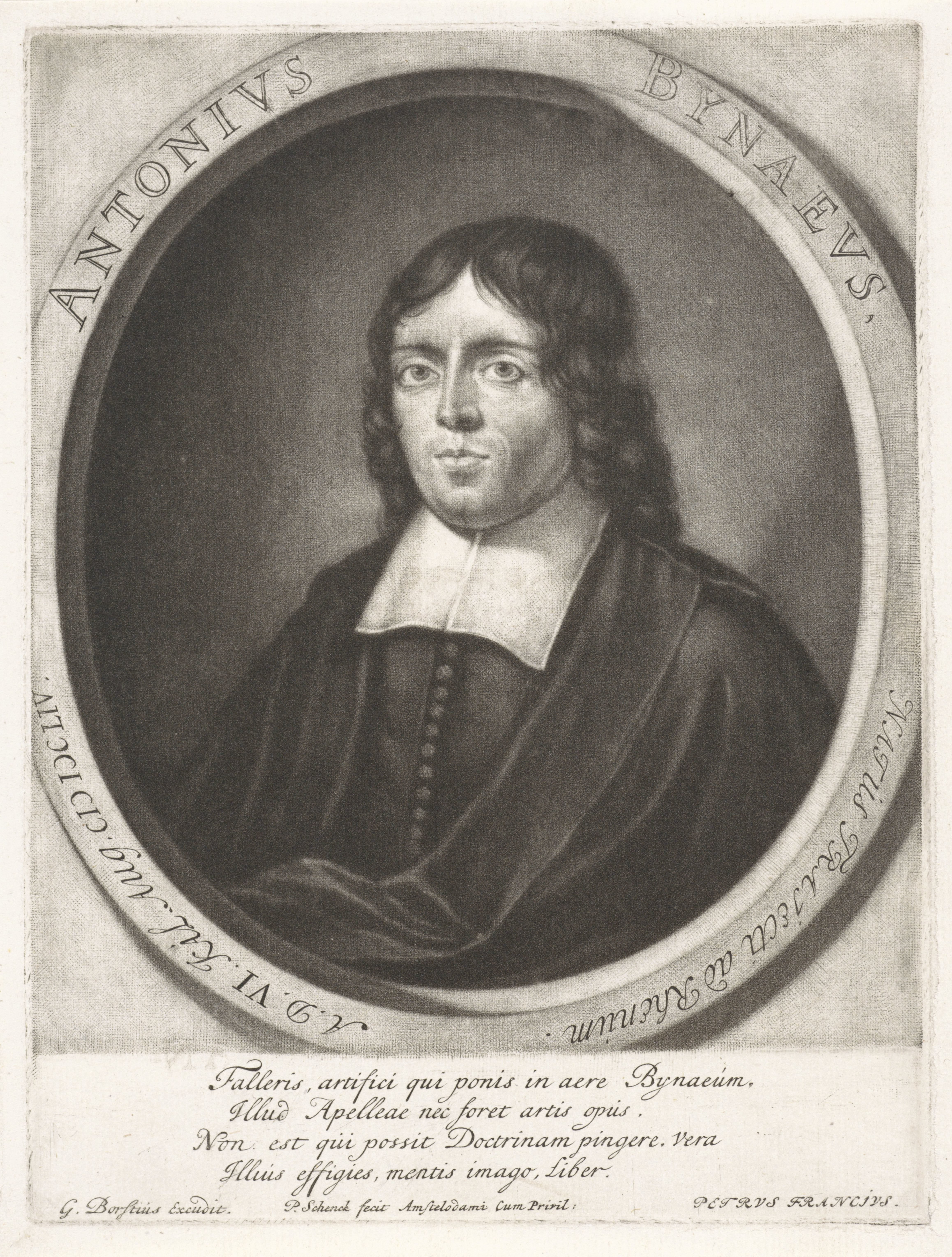 Portret van de predikant Anton Bynaeus