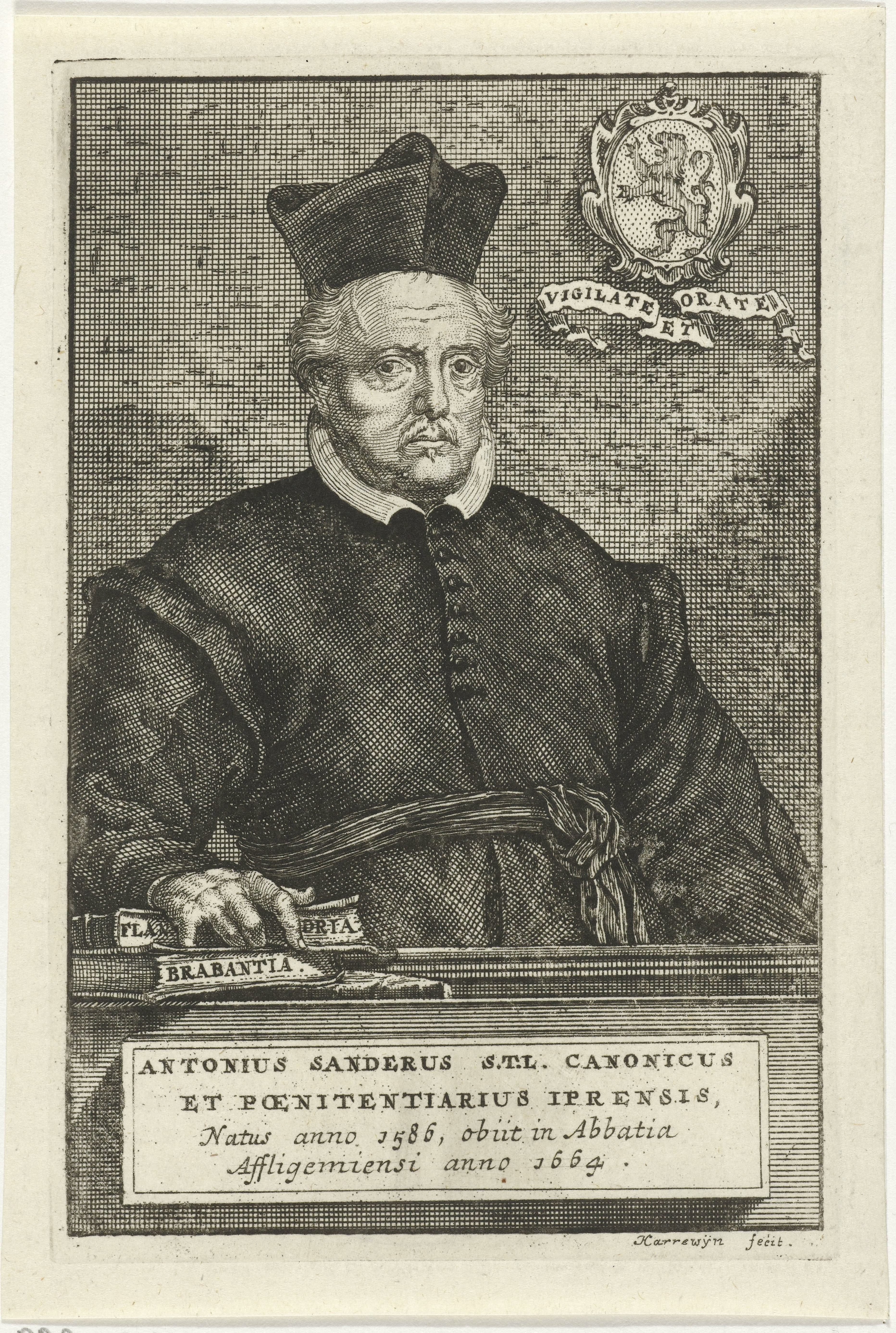 Portret van Antonius Sanderus