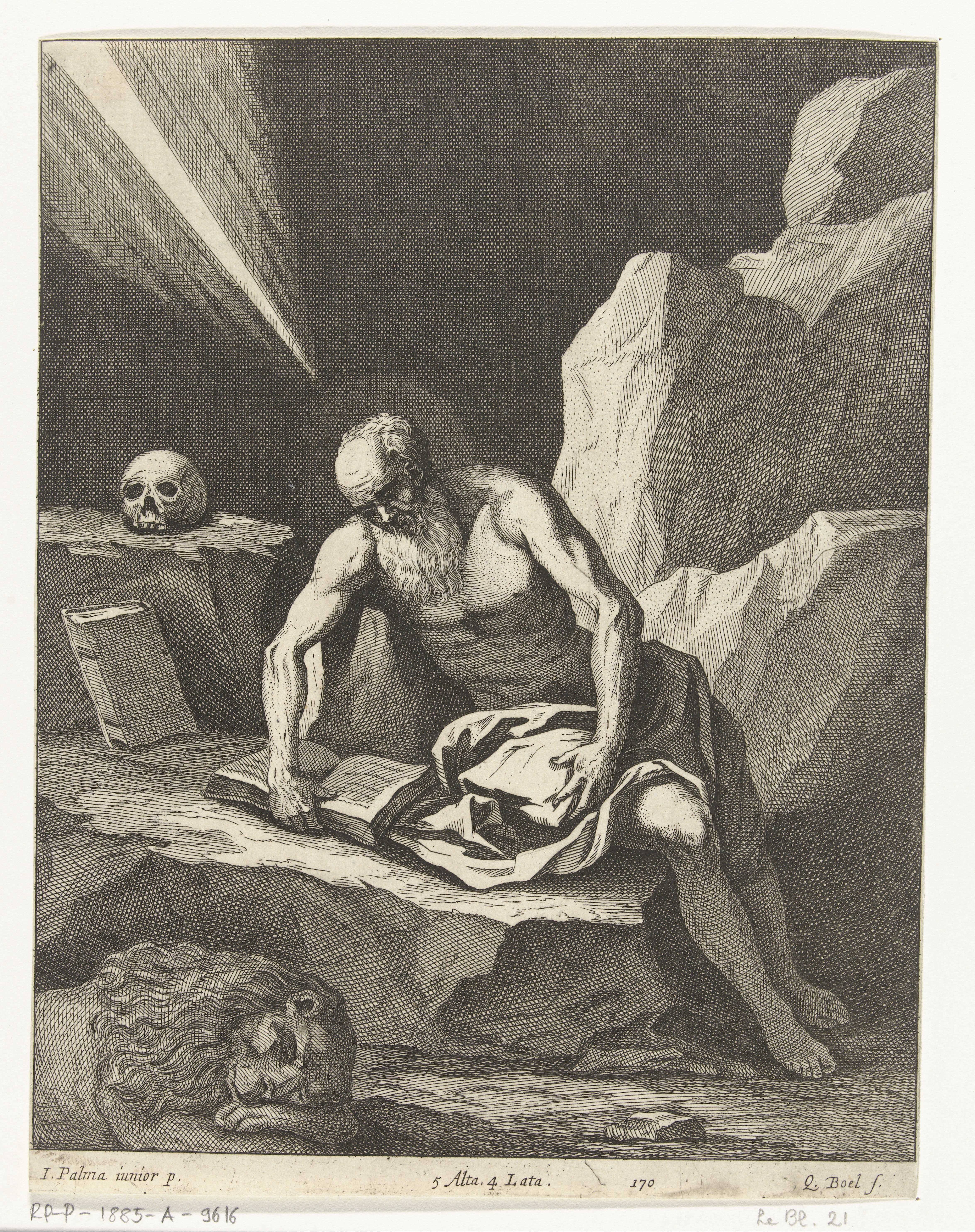 Hieronymus in een grot