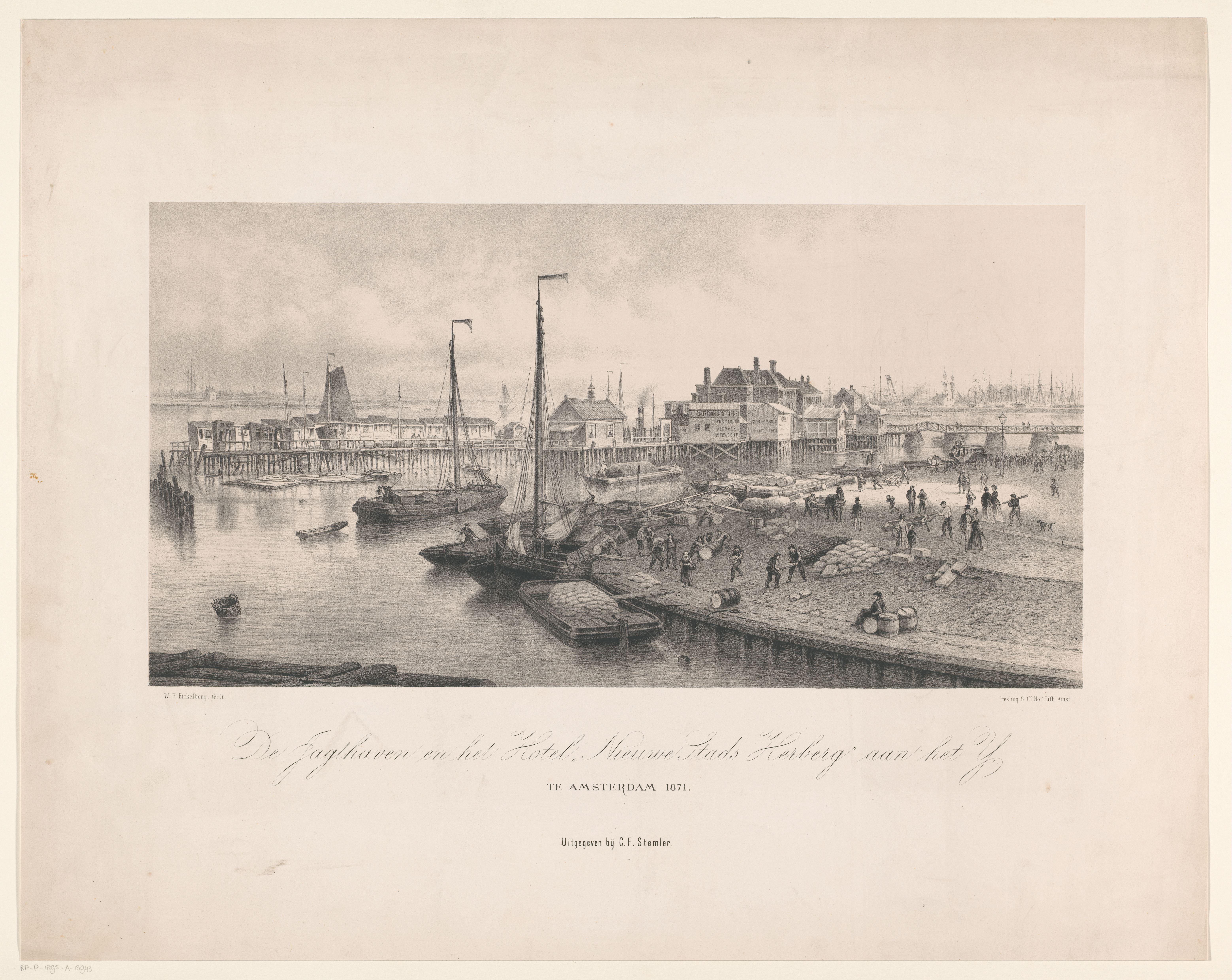 Gezicht op de Nieuwe Stadsherberg te Amsterdam