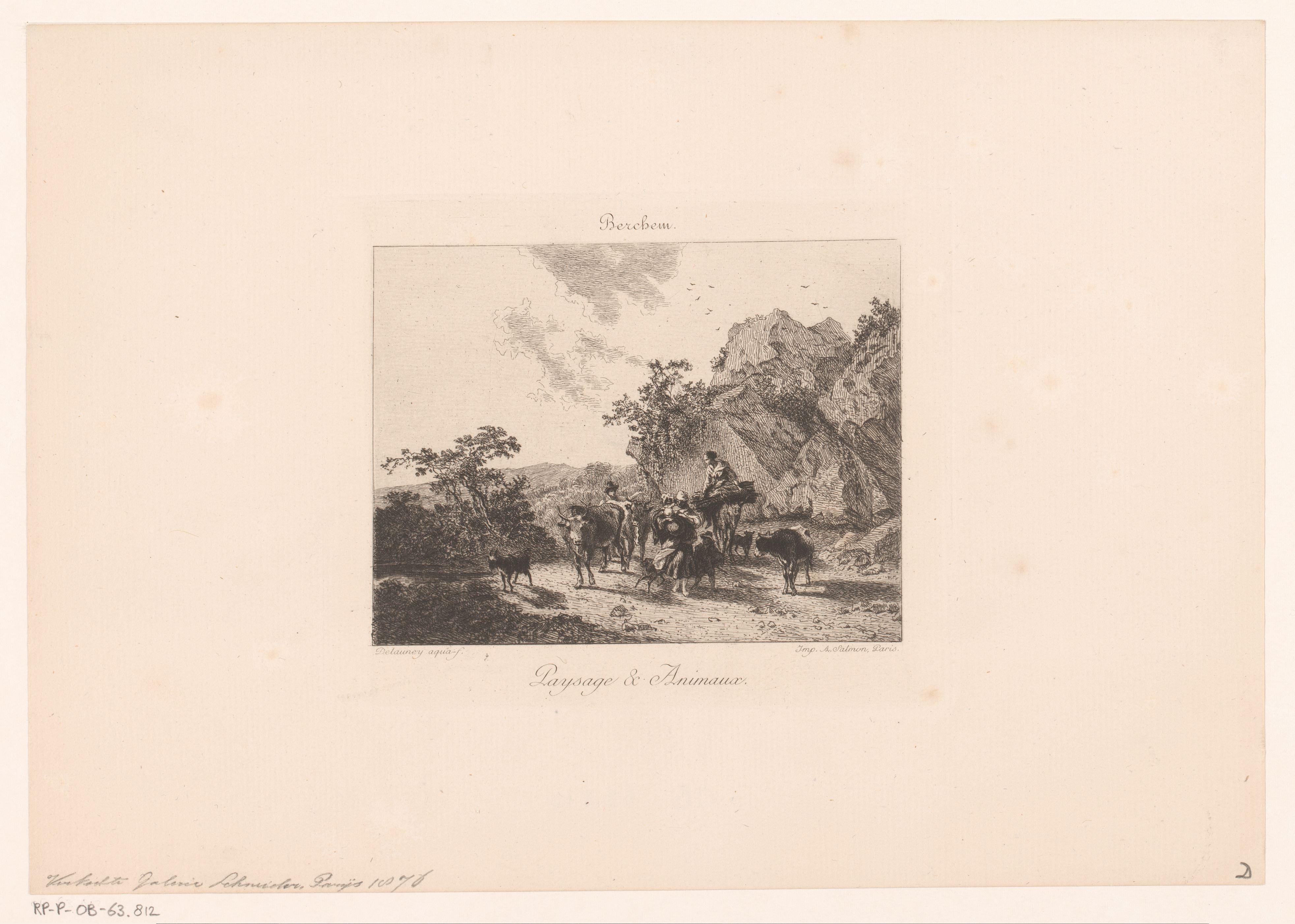 Landschap met herders en een kudde