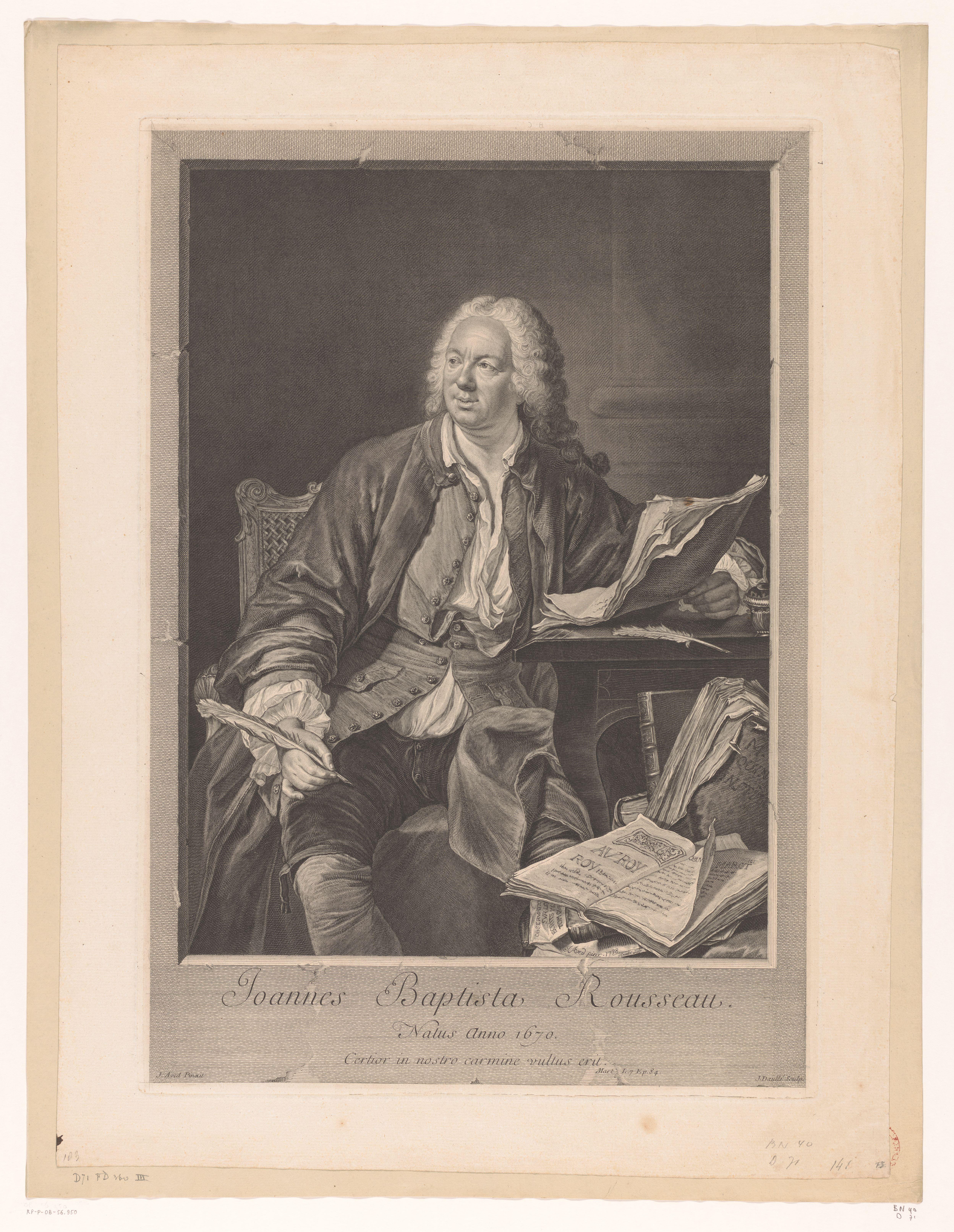 Portret van Jean-Baptiste Rousseau