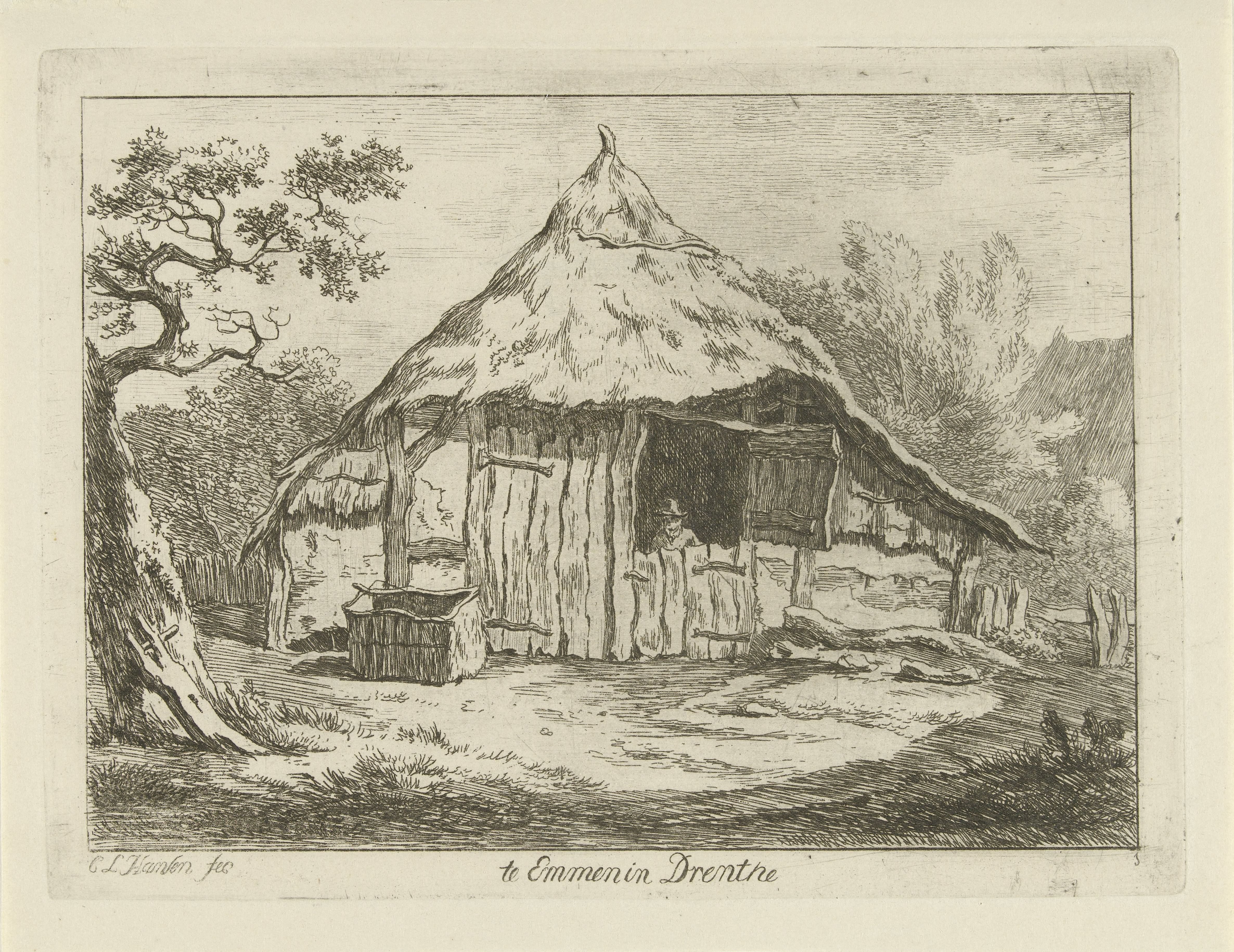 Boerenschuur met open bovendeur