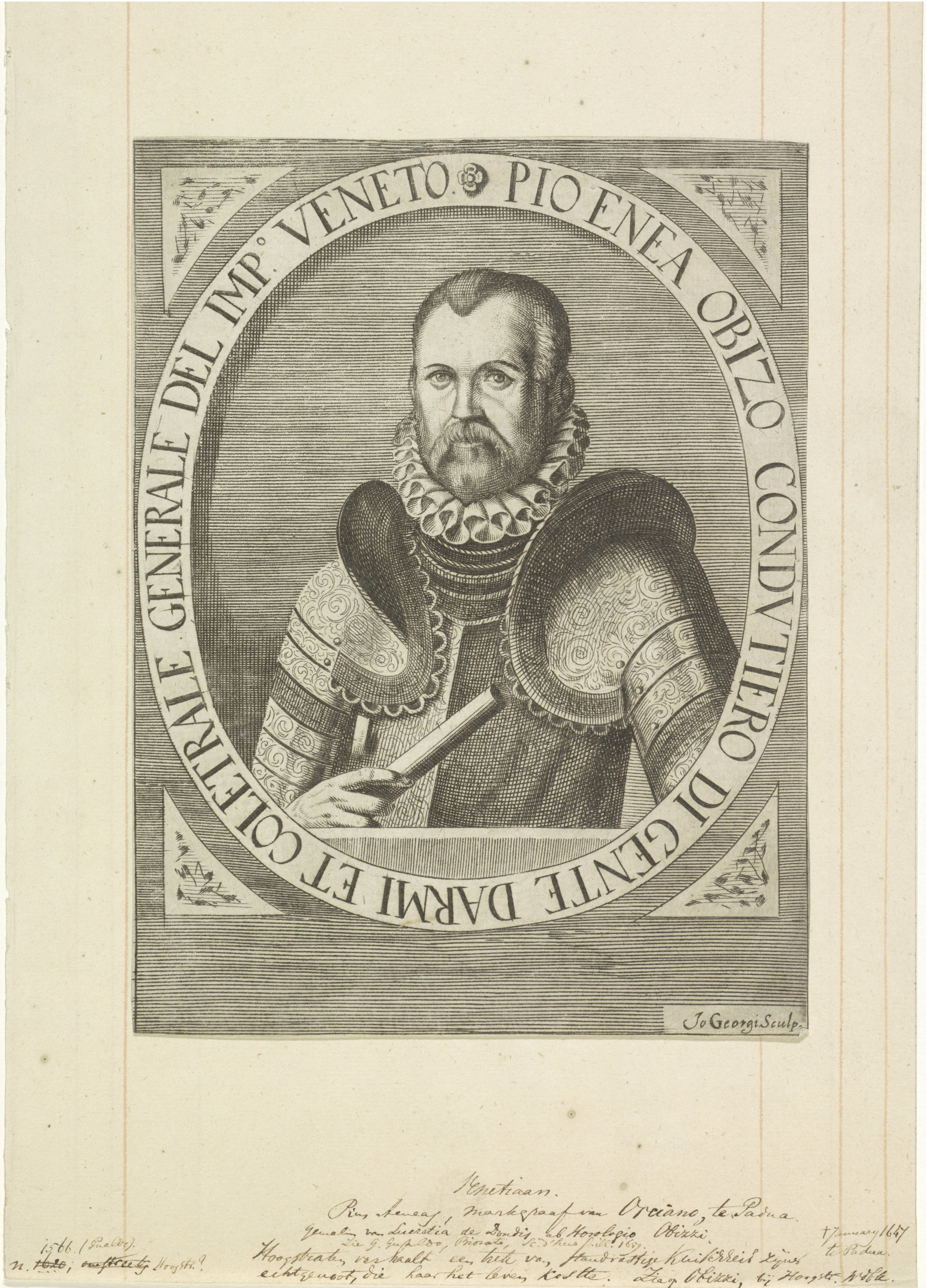 Portret van Pio Enea I Obizzi