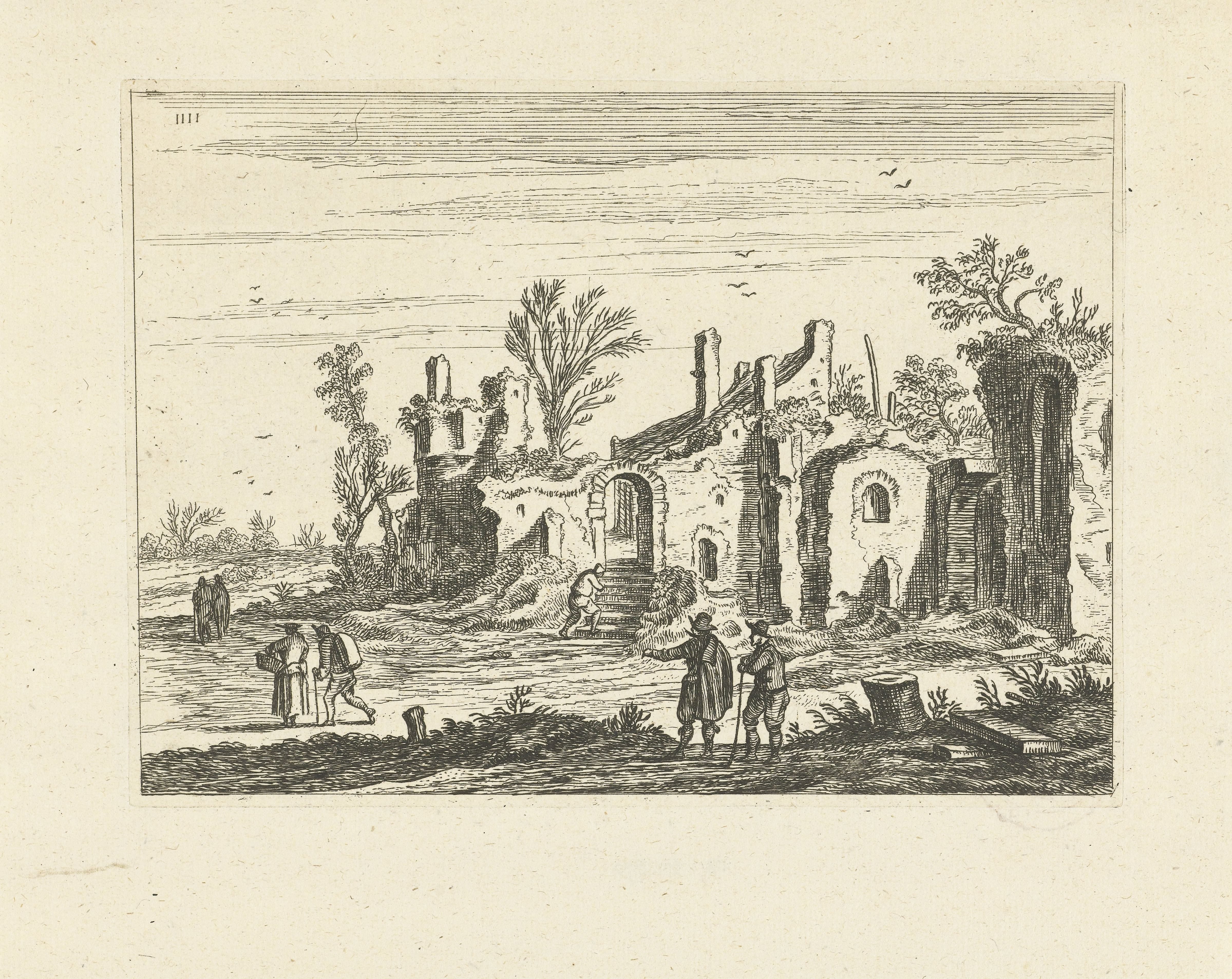Landschap met ruïne