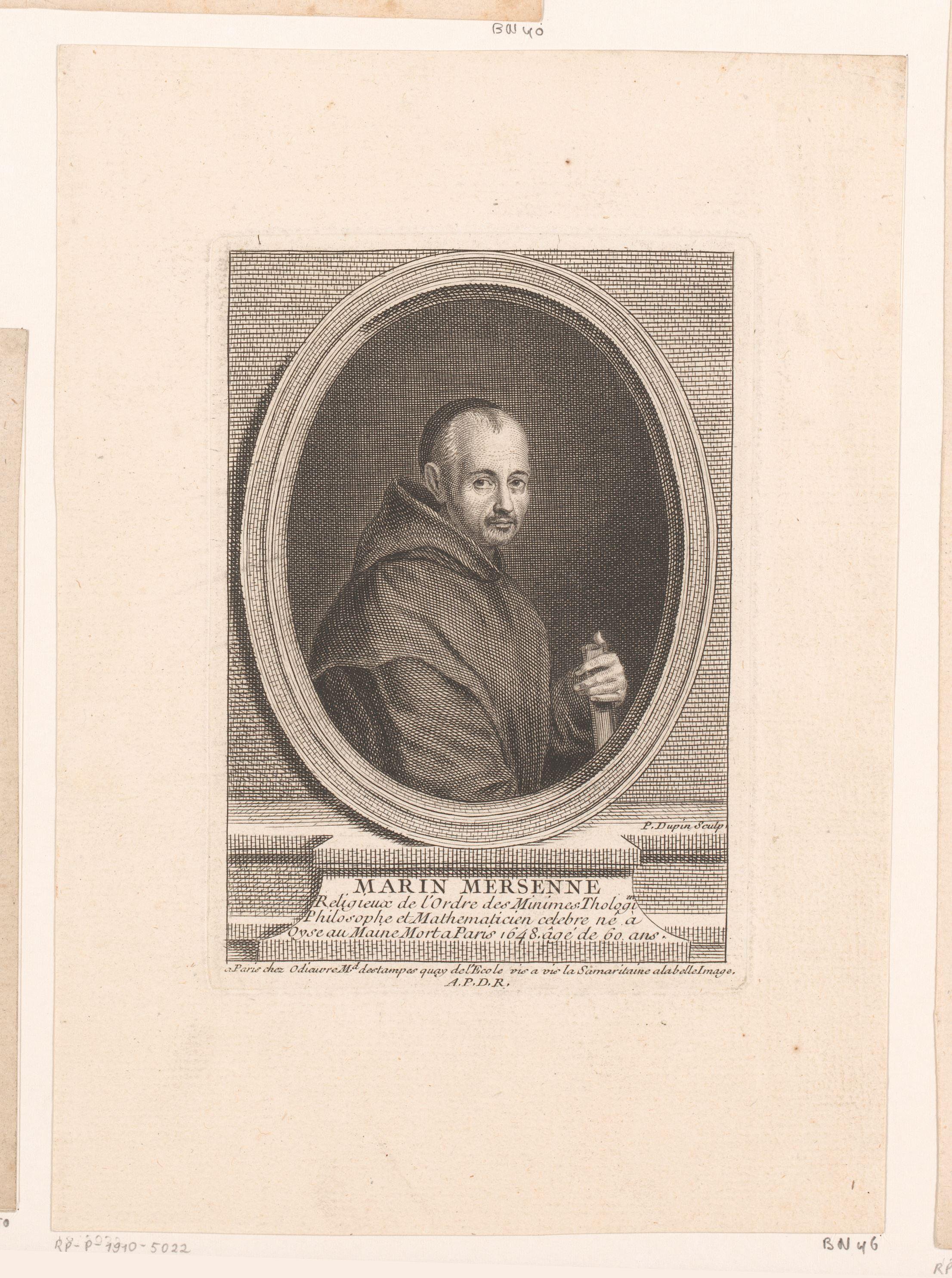 Portret van Marin Mersenne