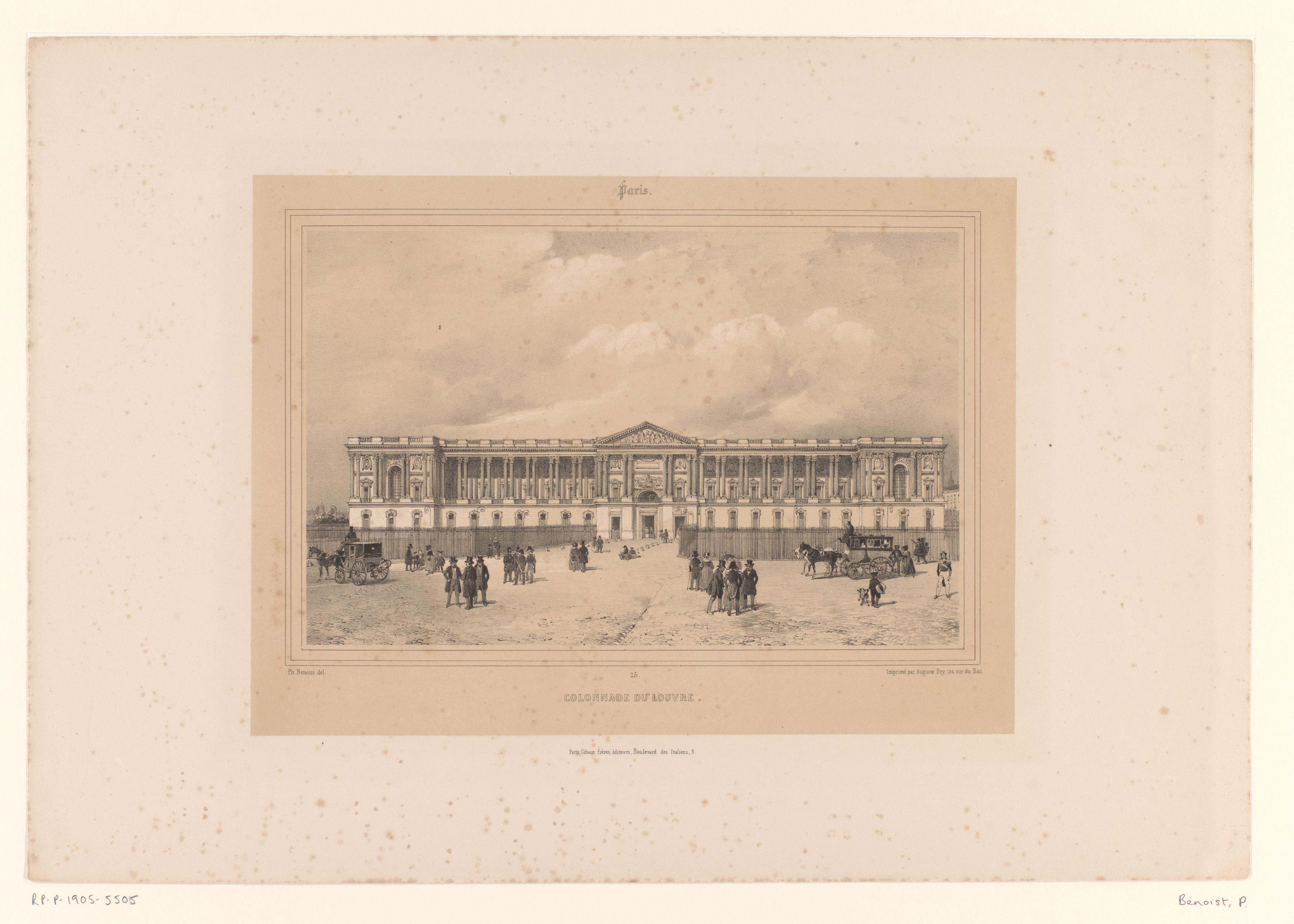 Zicht op Perraults zuilengalerij van het Louvre