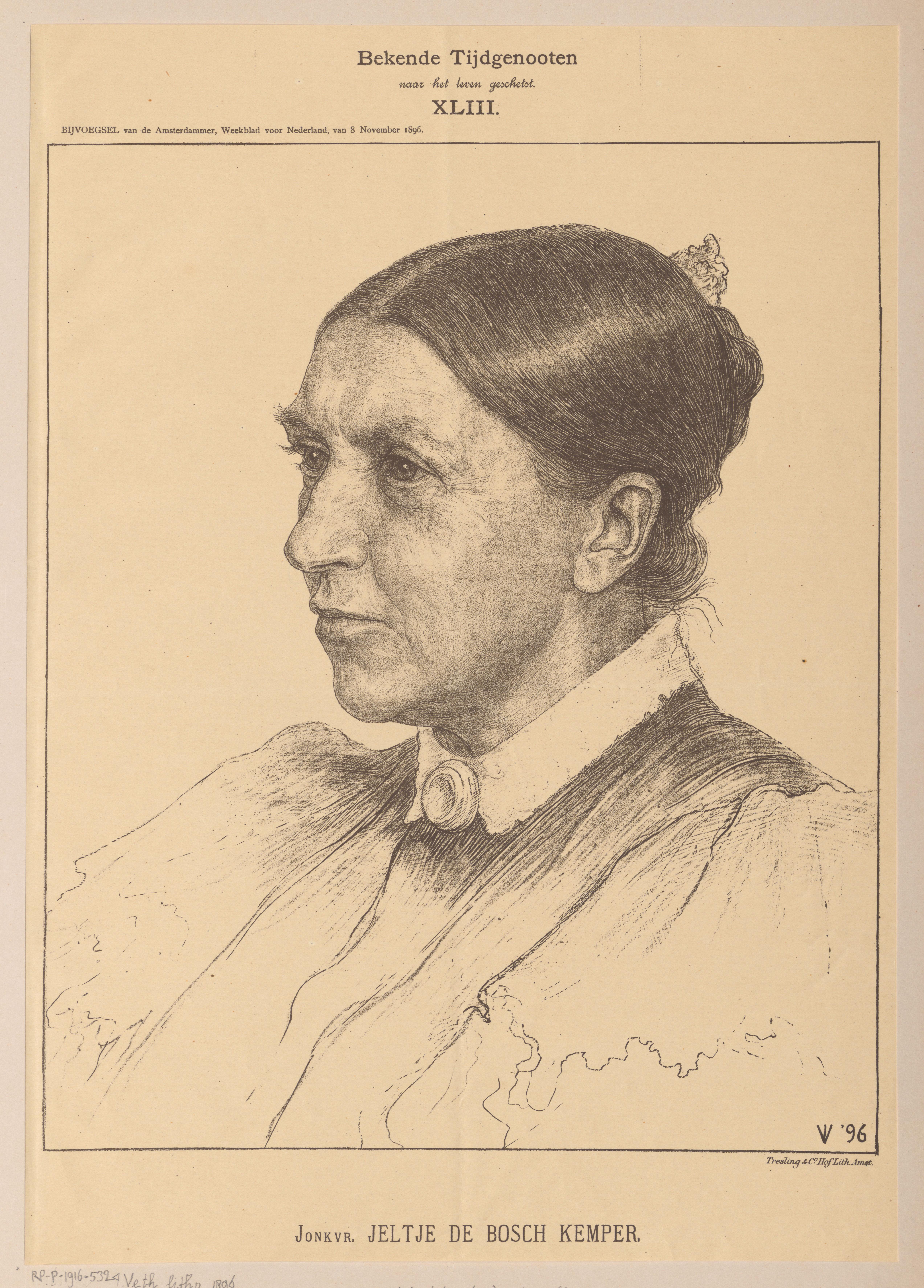 Portret van Jeltje de Bosch Kemper