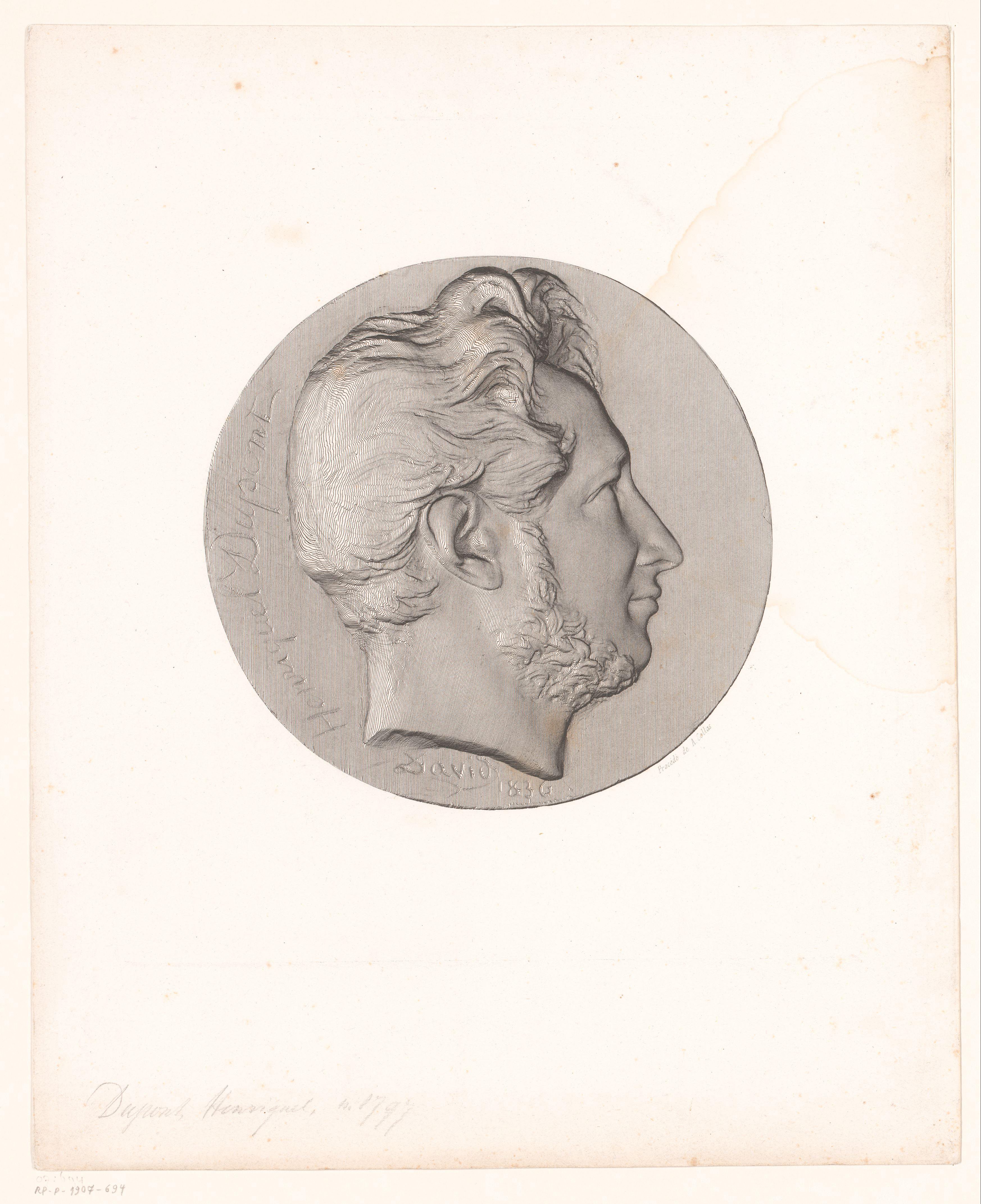 Medaille met portret van Louis-Pierre Henriquel-Dupont