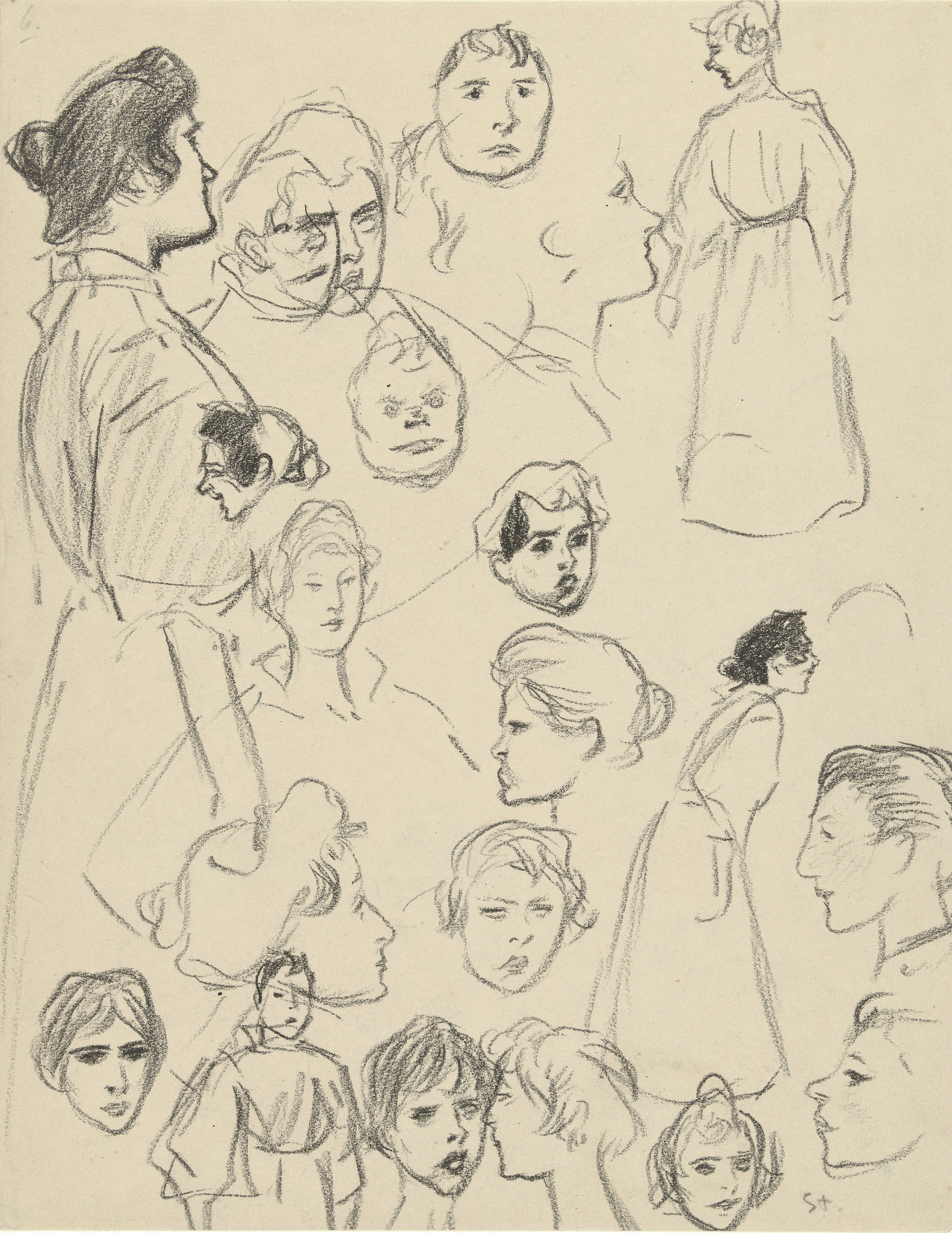 Portret- en figuurstudies van vrouwen