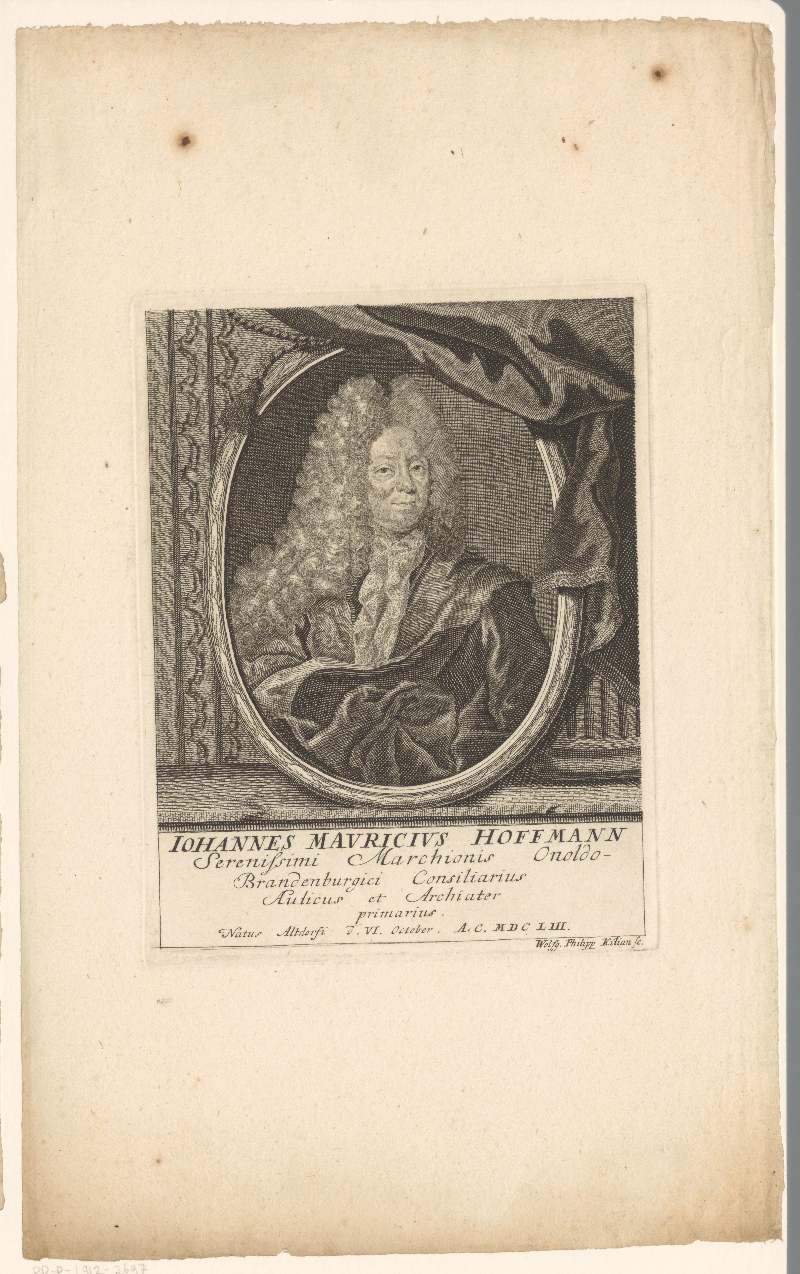 Portret van Johann Moritz Hoffmann