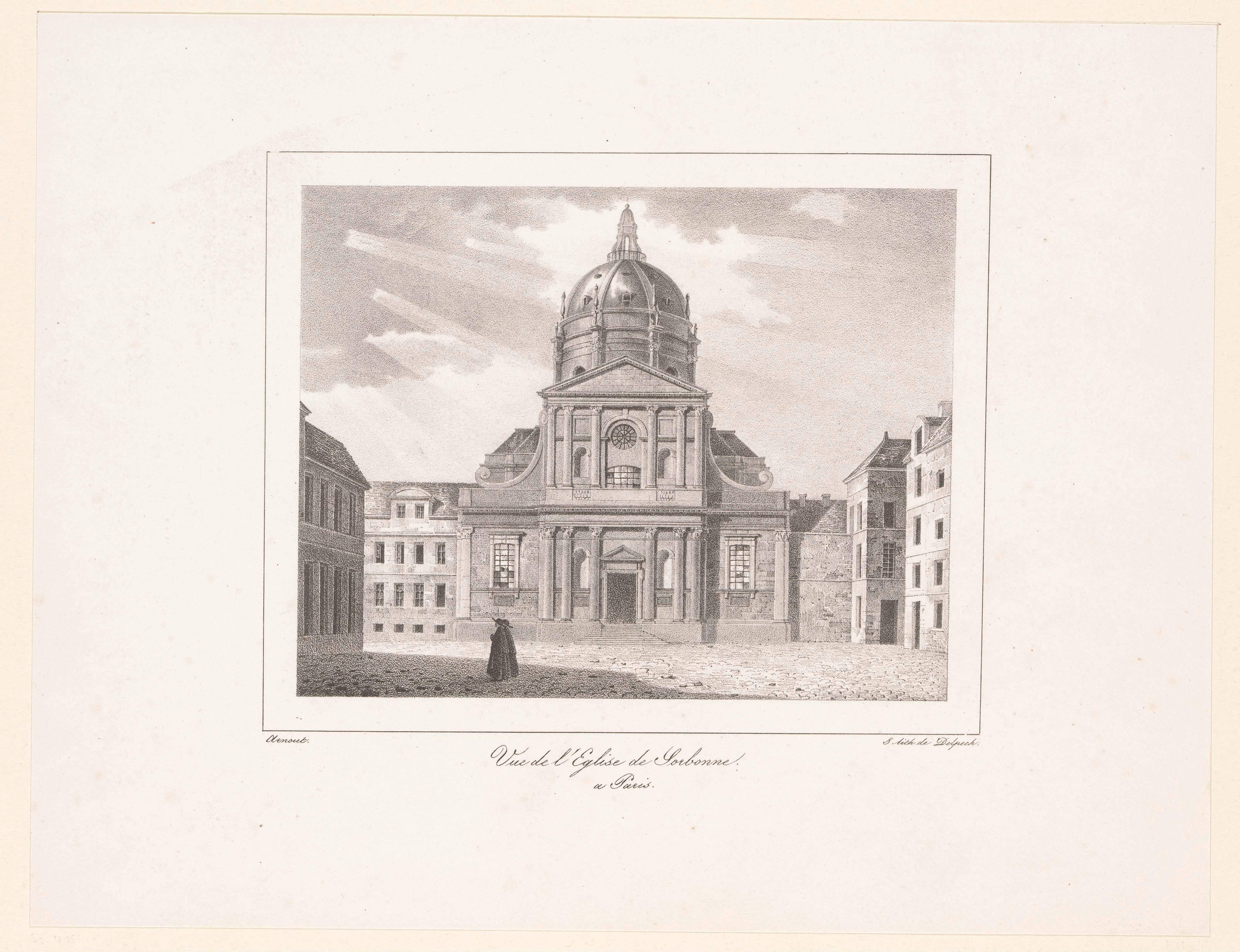 Zicht op de Chapelle Sainte Ursule de la Sorbonne in Parijs