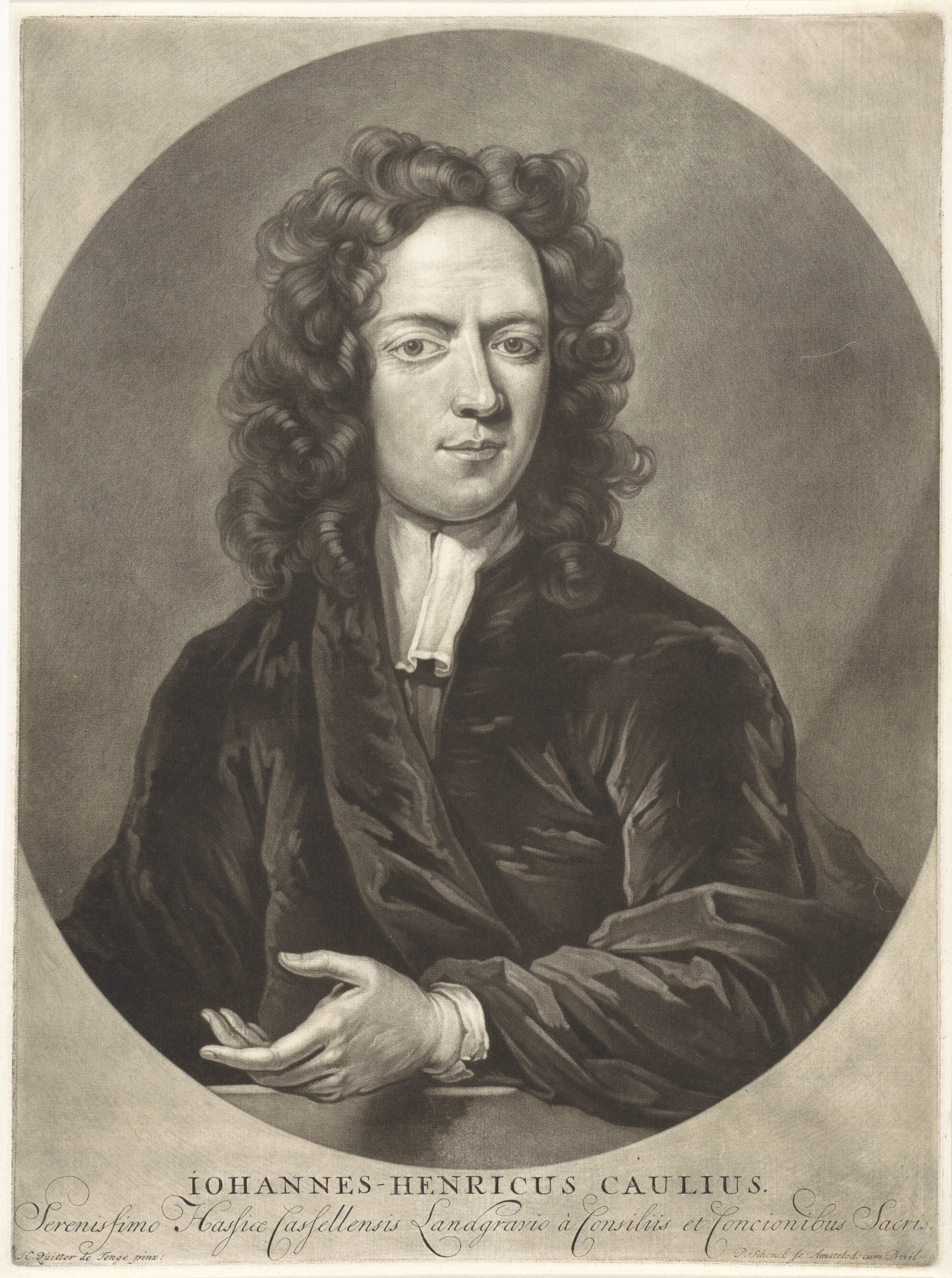 Portret van de predikant Johann Heinrich Caulius