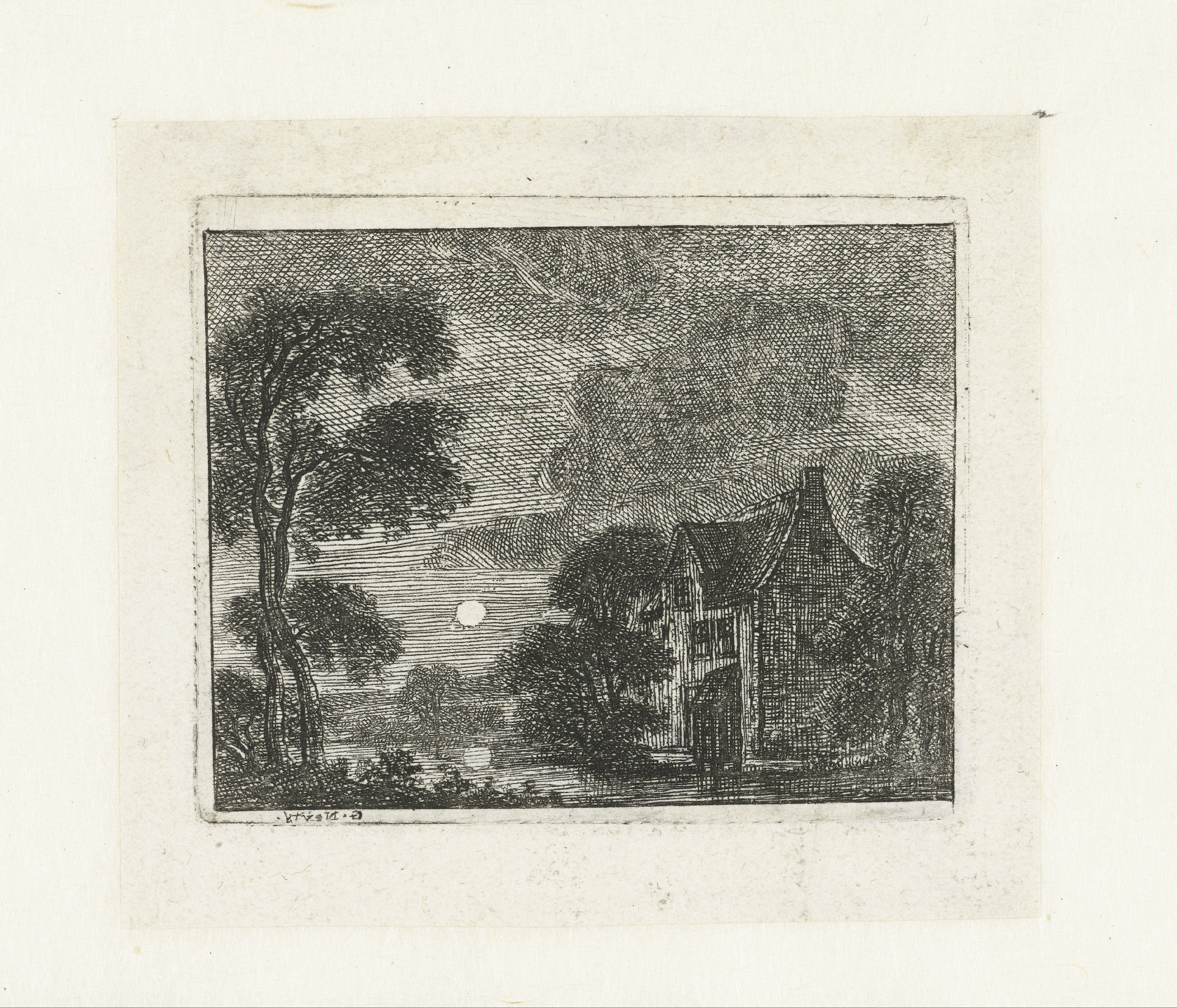 Landschap bij nacht