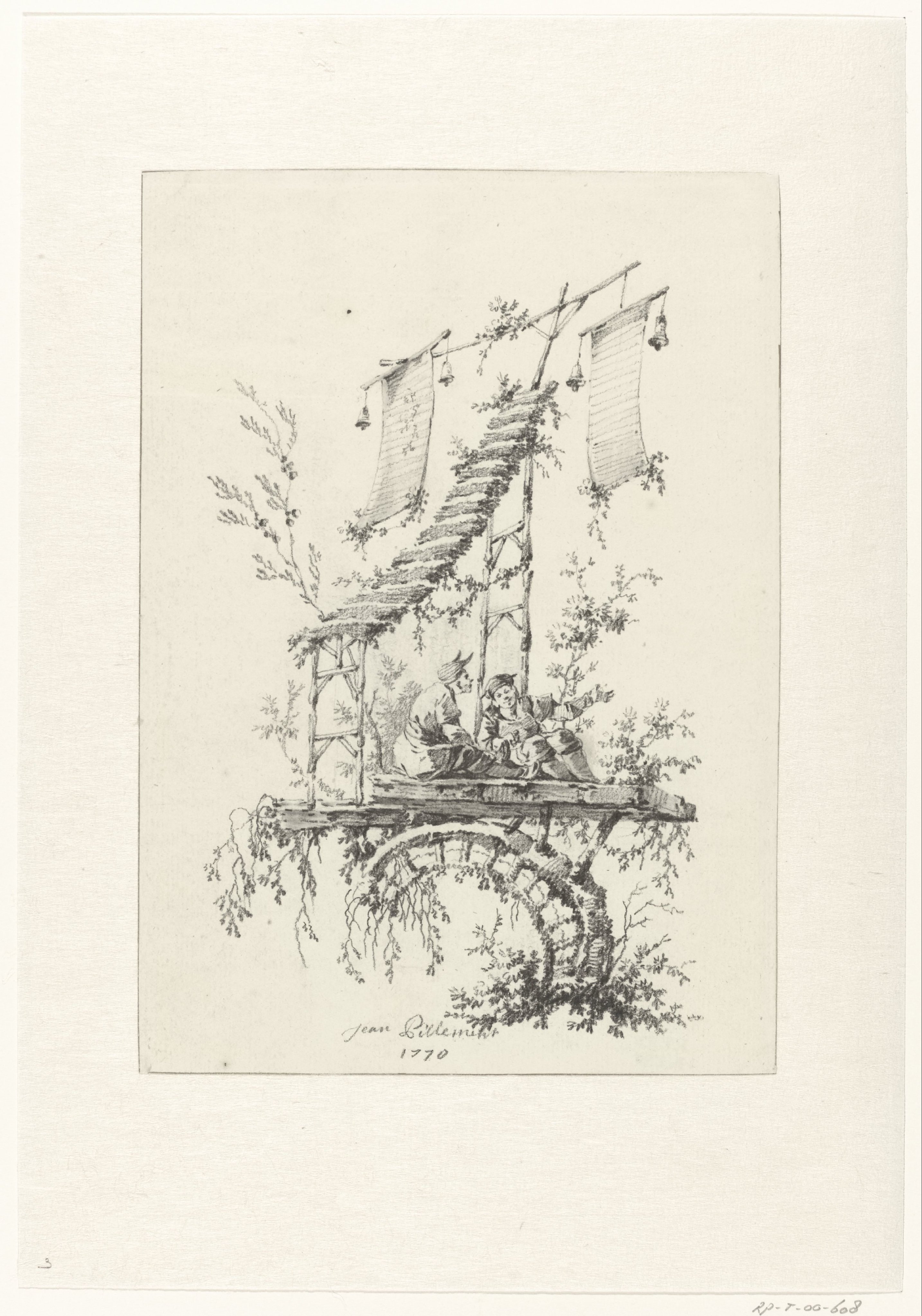 Ornamentale compositie in chinoiserie-stijl