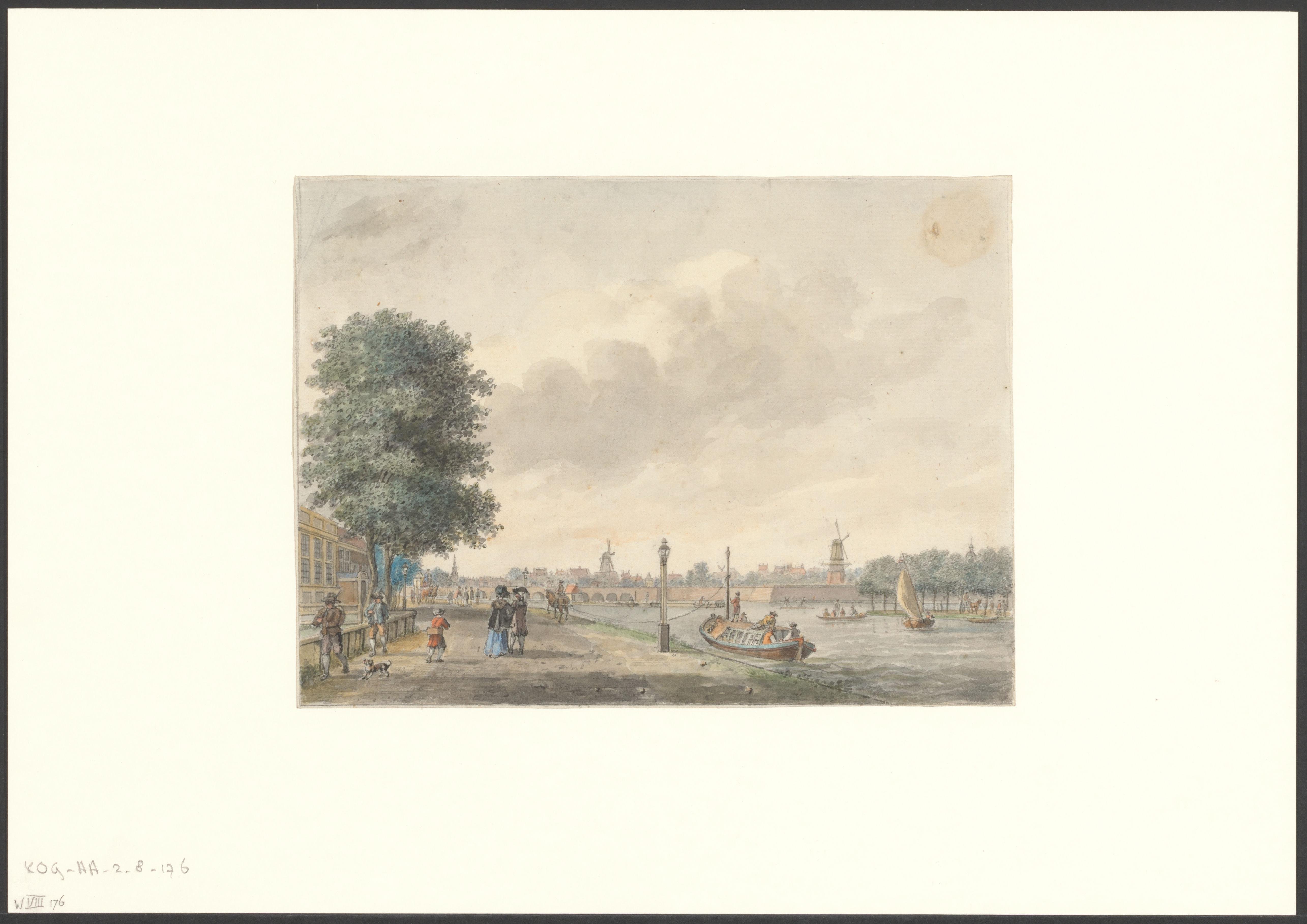 Gezicht op de Hogesluis bij Amsteldijk
