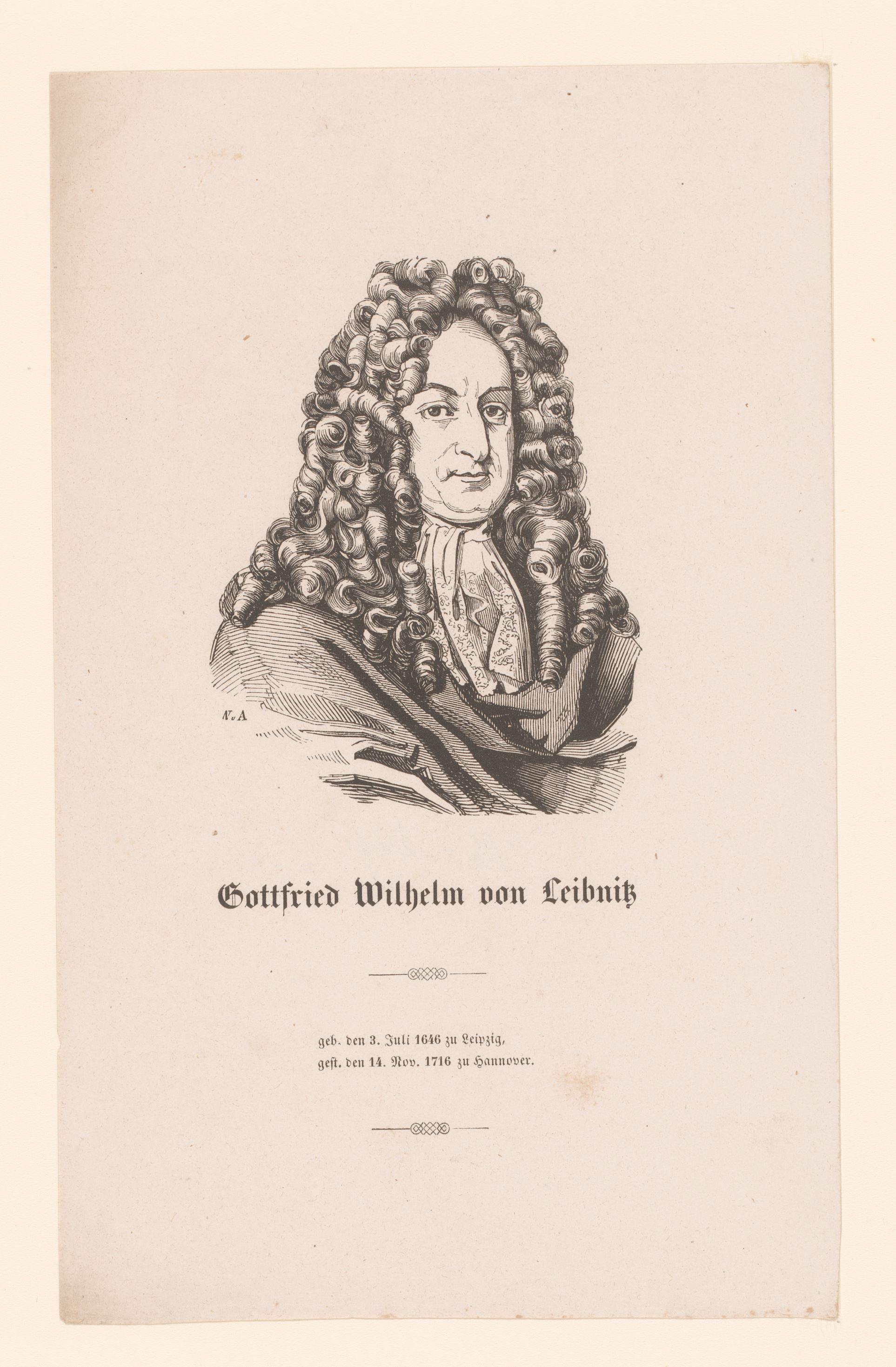 Portret van Gottfried Wilhelm von Leibniz