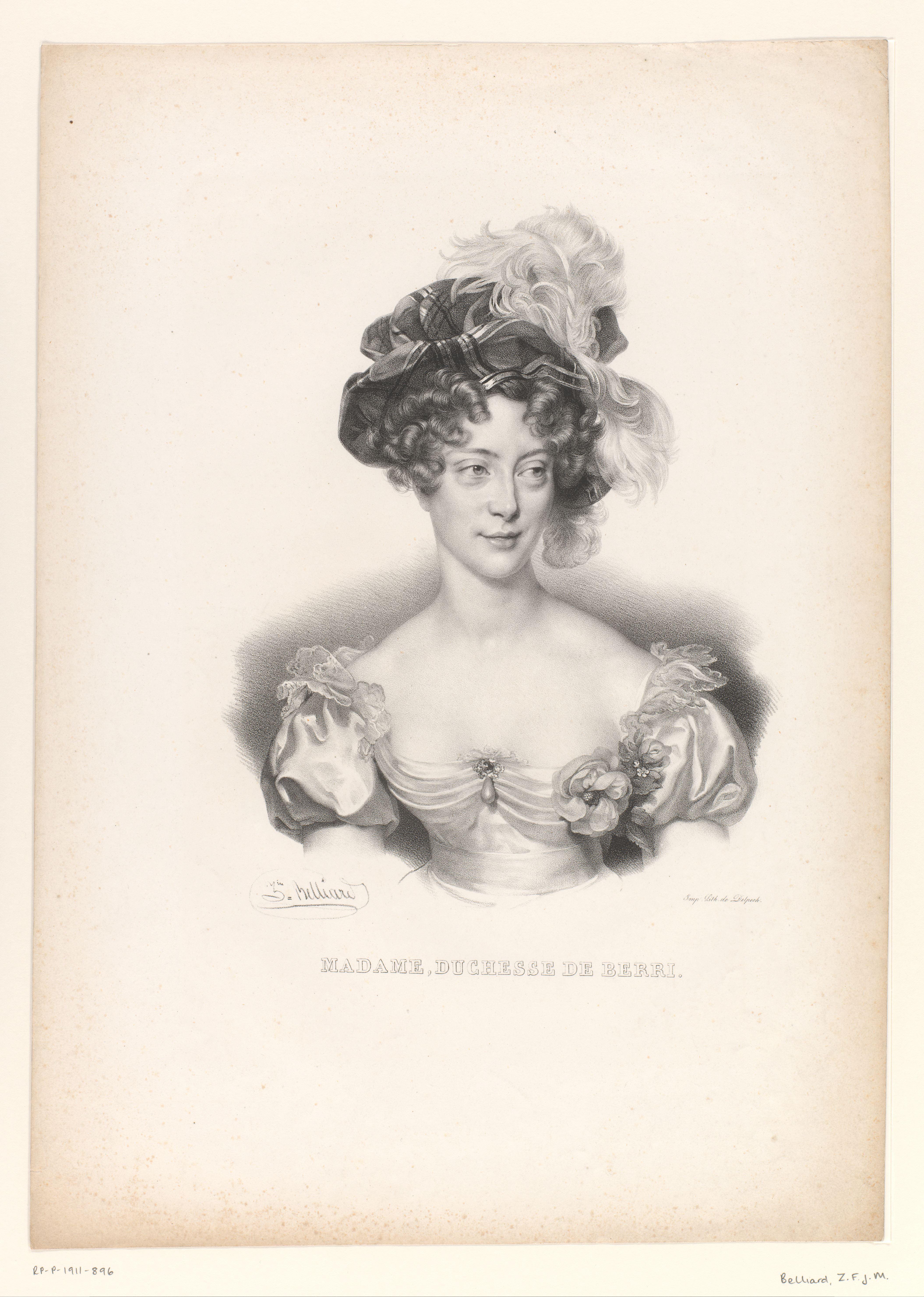 Portret van Maria Carolina van Bourbon-Sicilië
