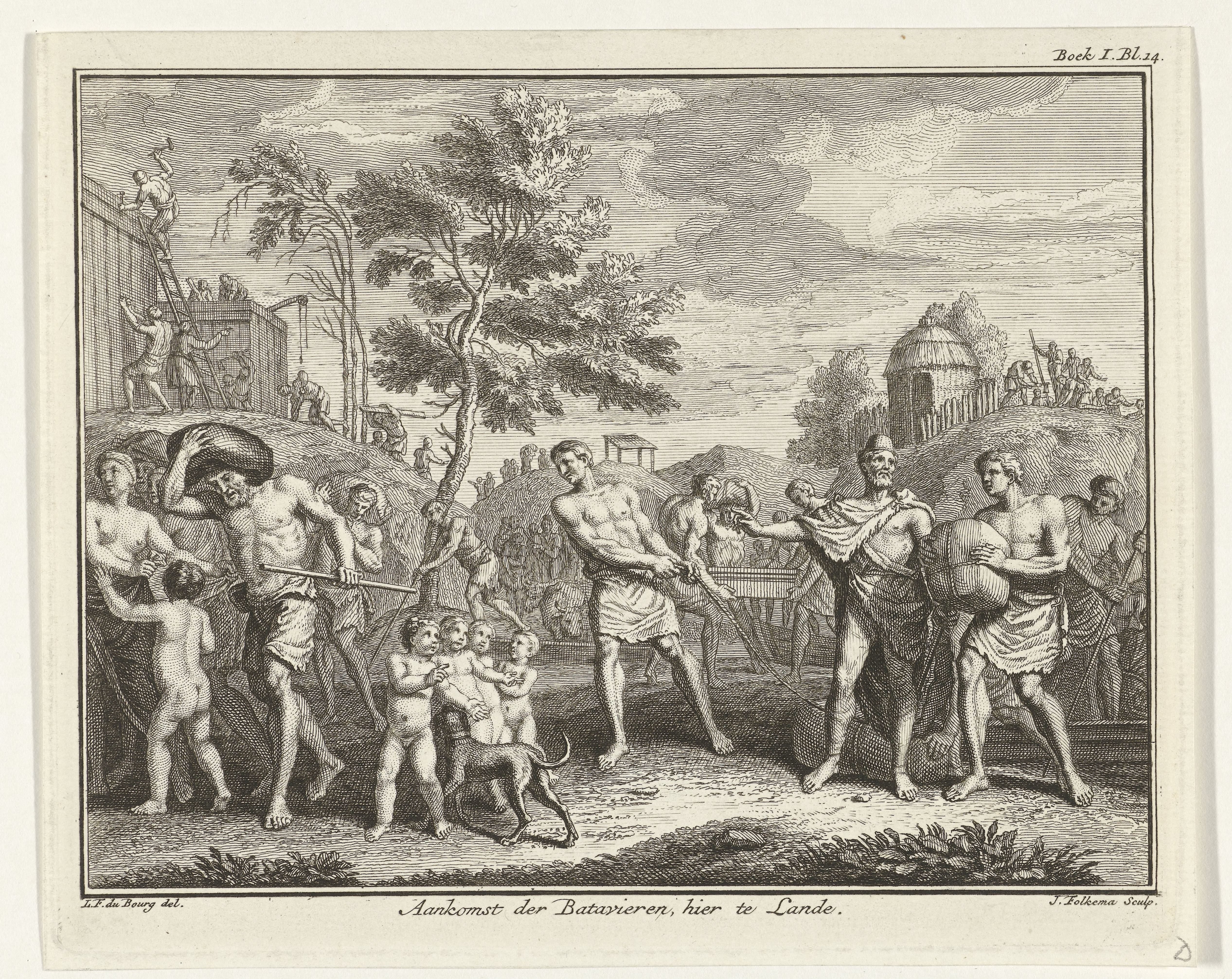 Aankomst van de Bataven in Nederland, ca. 55-10 v.C.