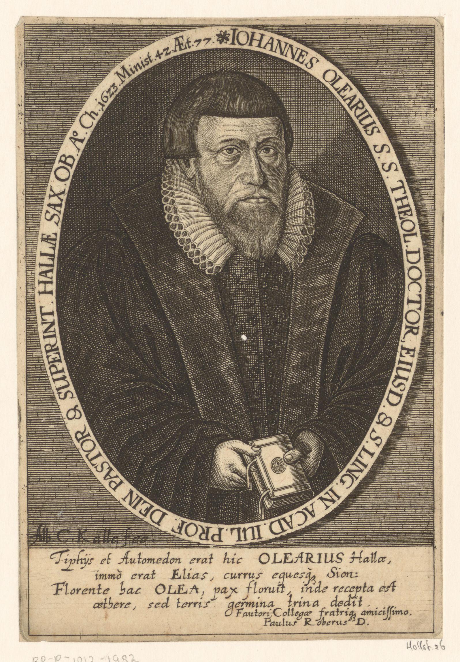 Portret van Johannes Olearius