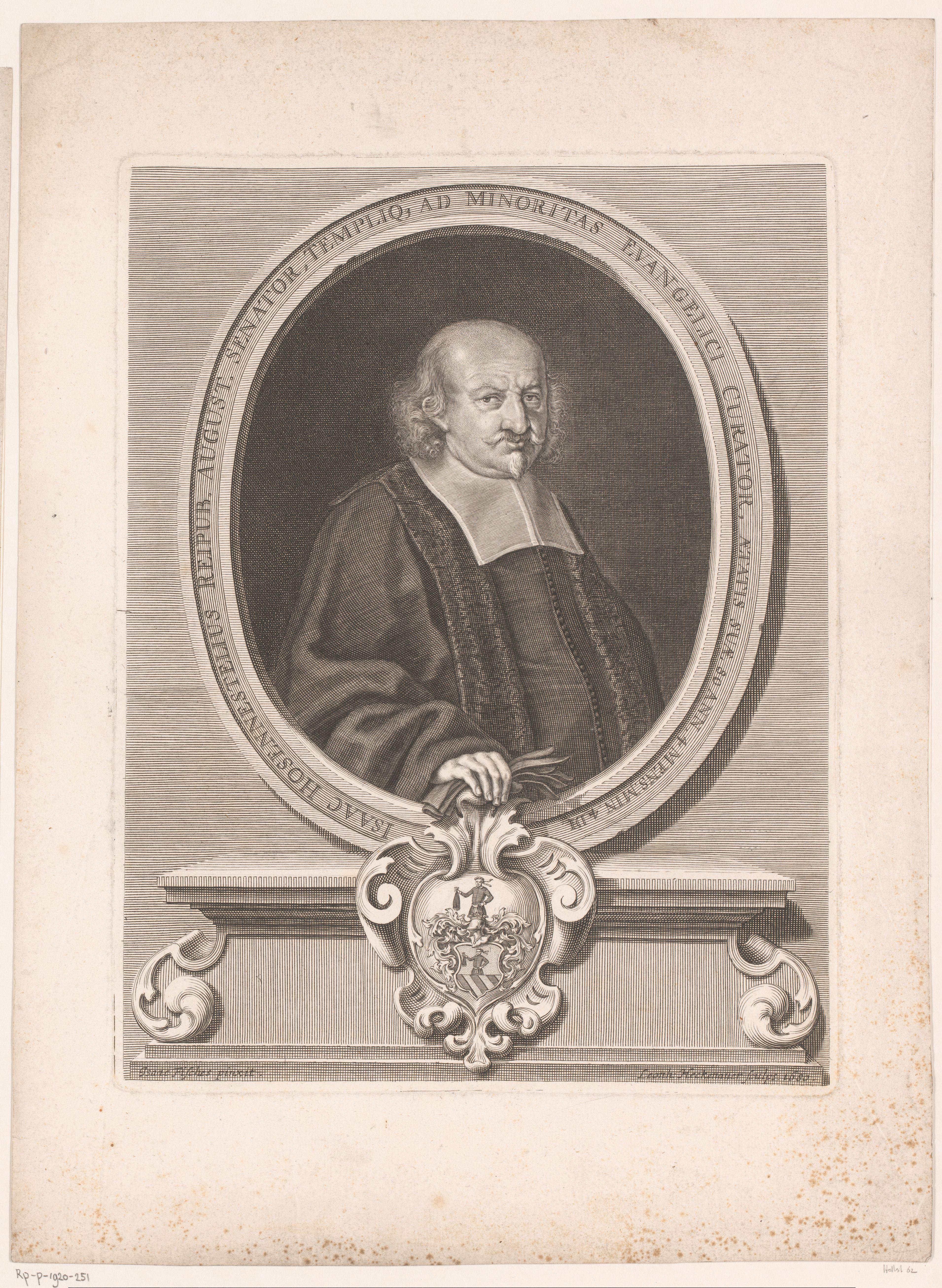 Portret van Isaak Hosennestel op 80-jarige leeftijd