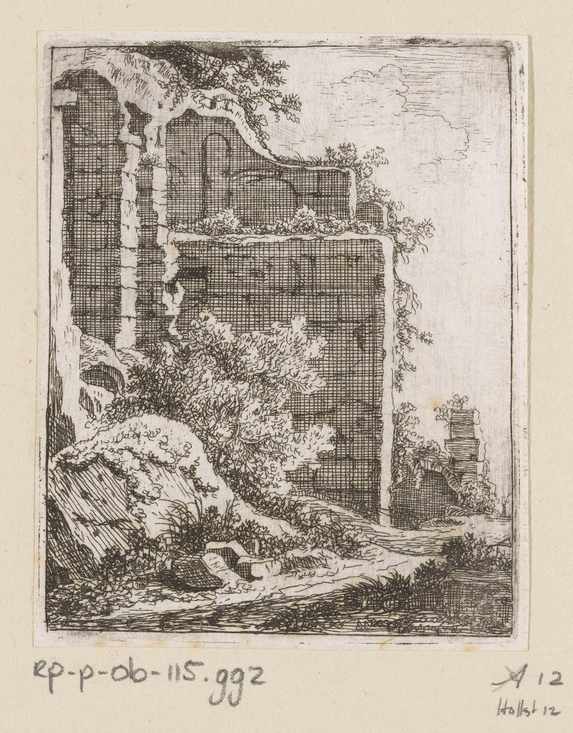 Muur van een ruïne