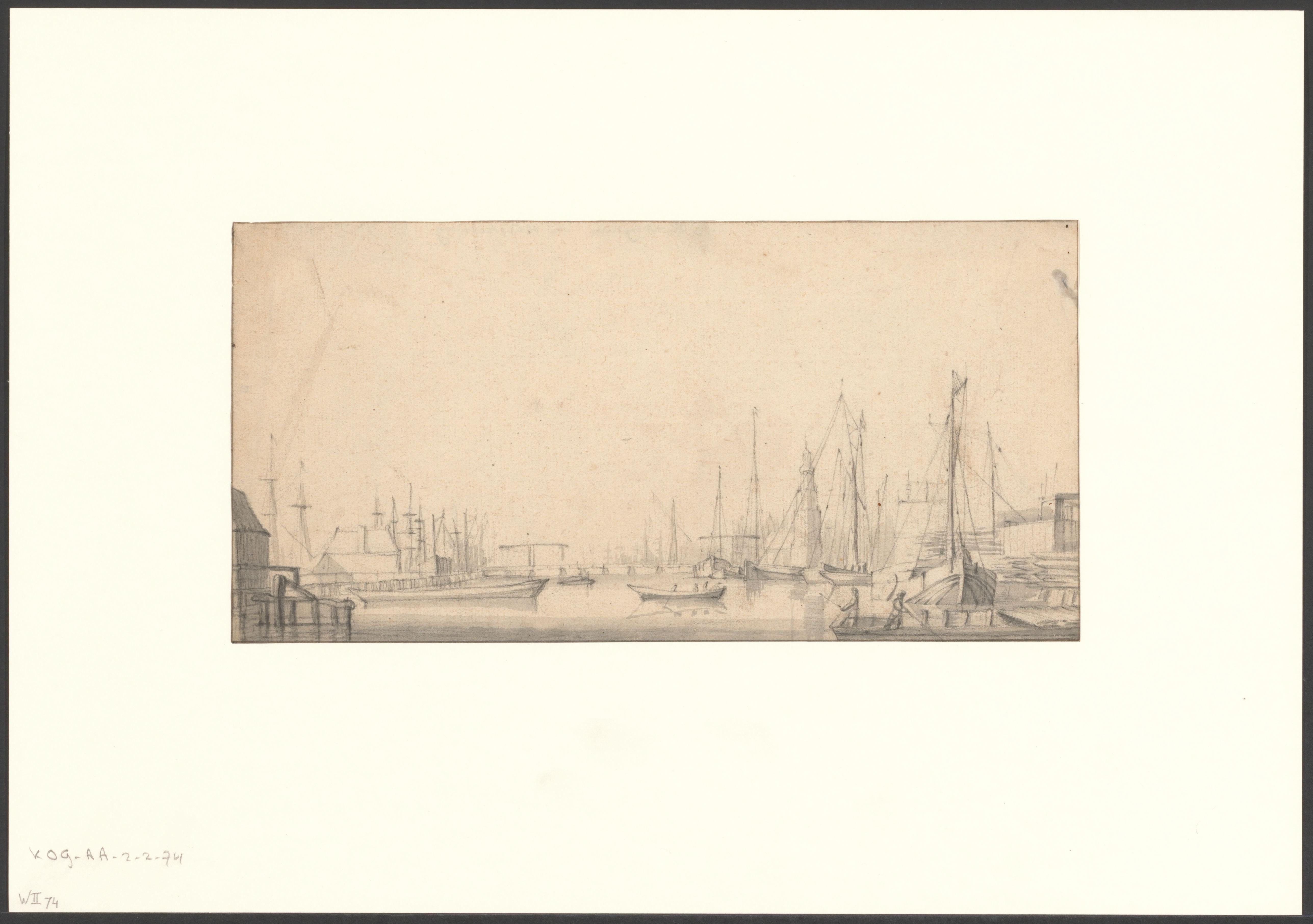 Gezicht op het Open Havenfront, richting de Stadsherberg en de Haringpakkerstoren
