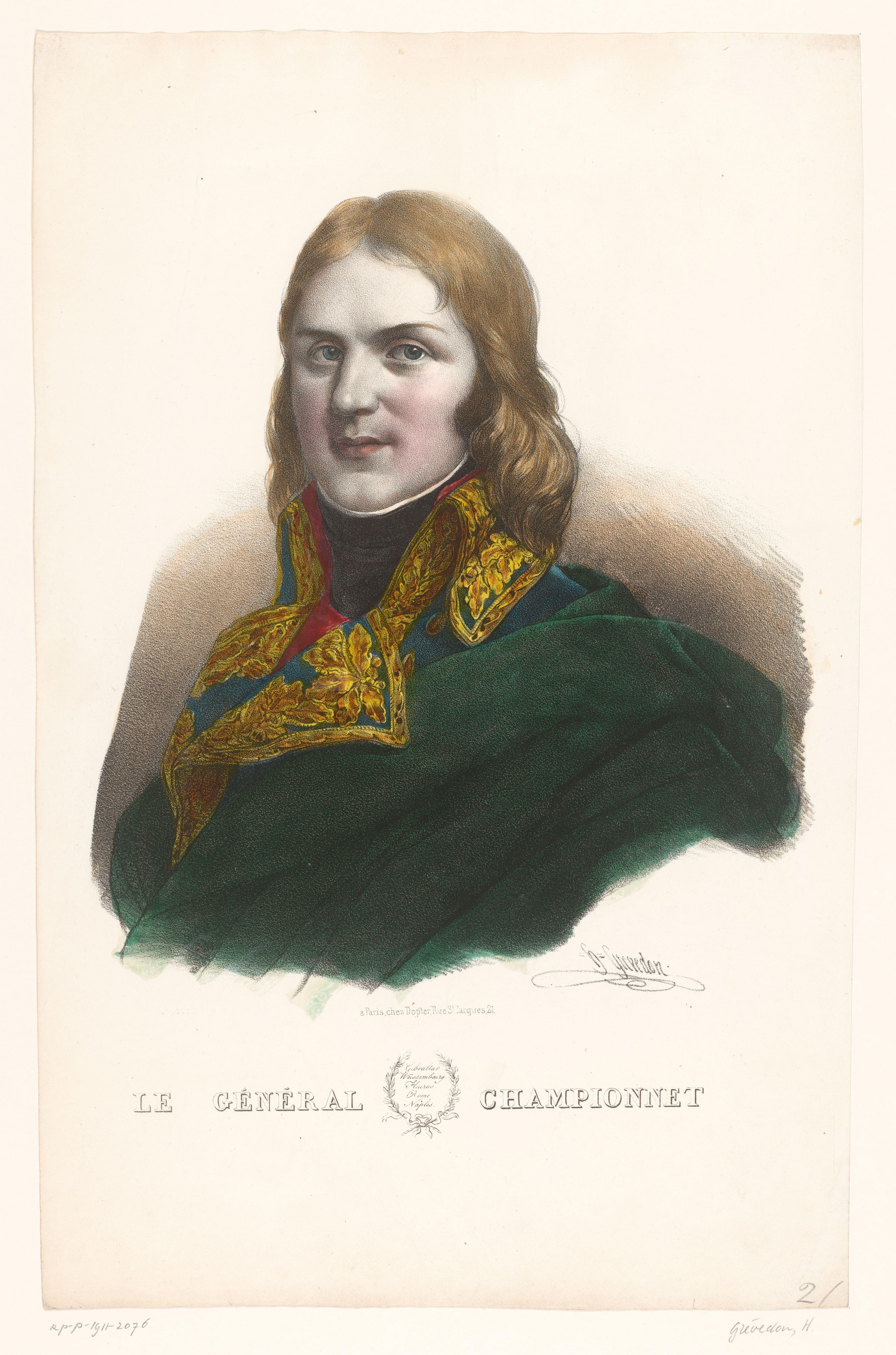 Portret van Jean-Étienne Championnet