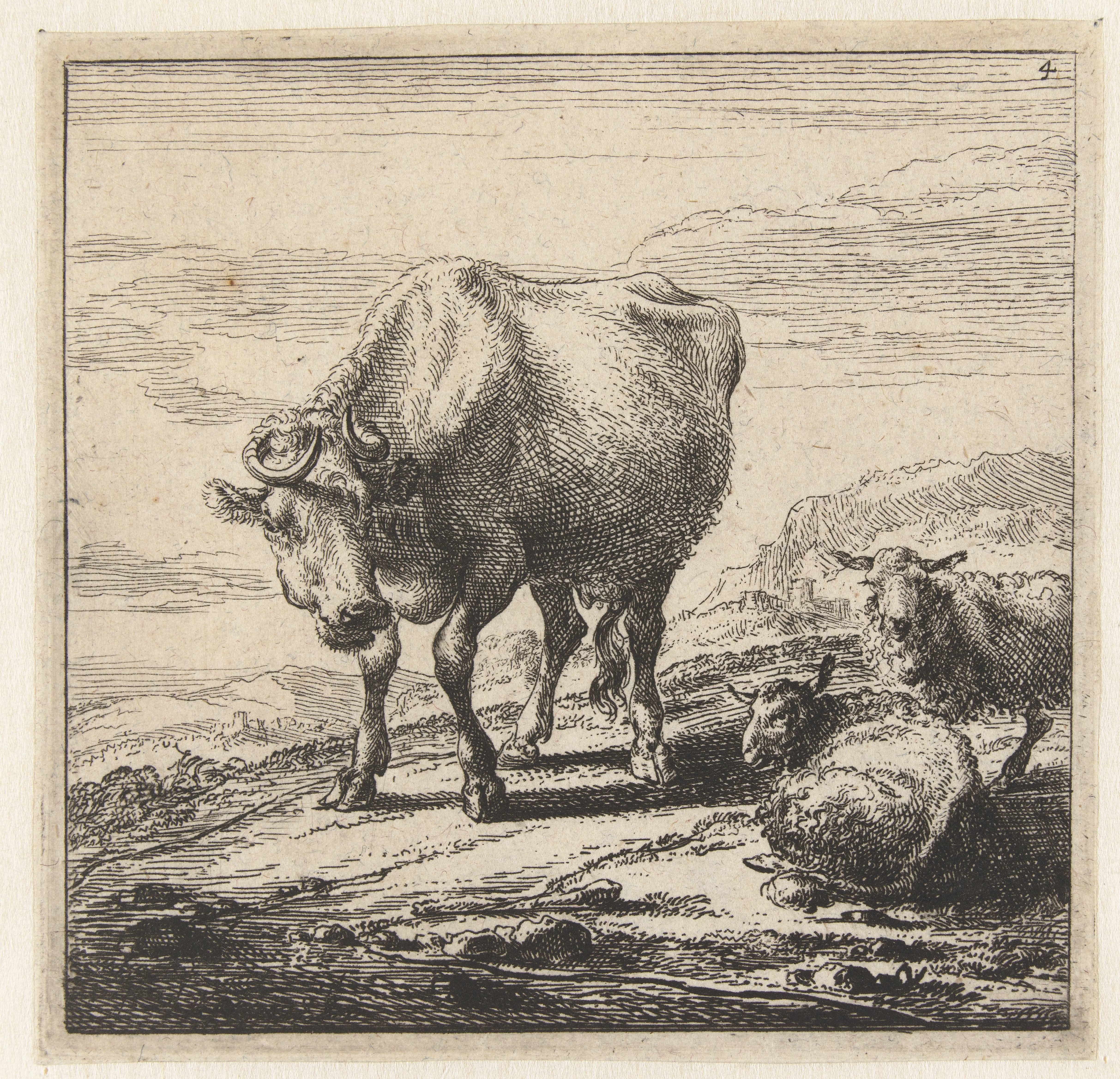Koe en twee schapen