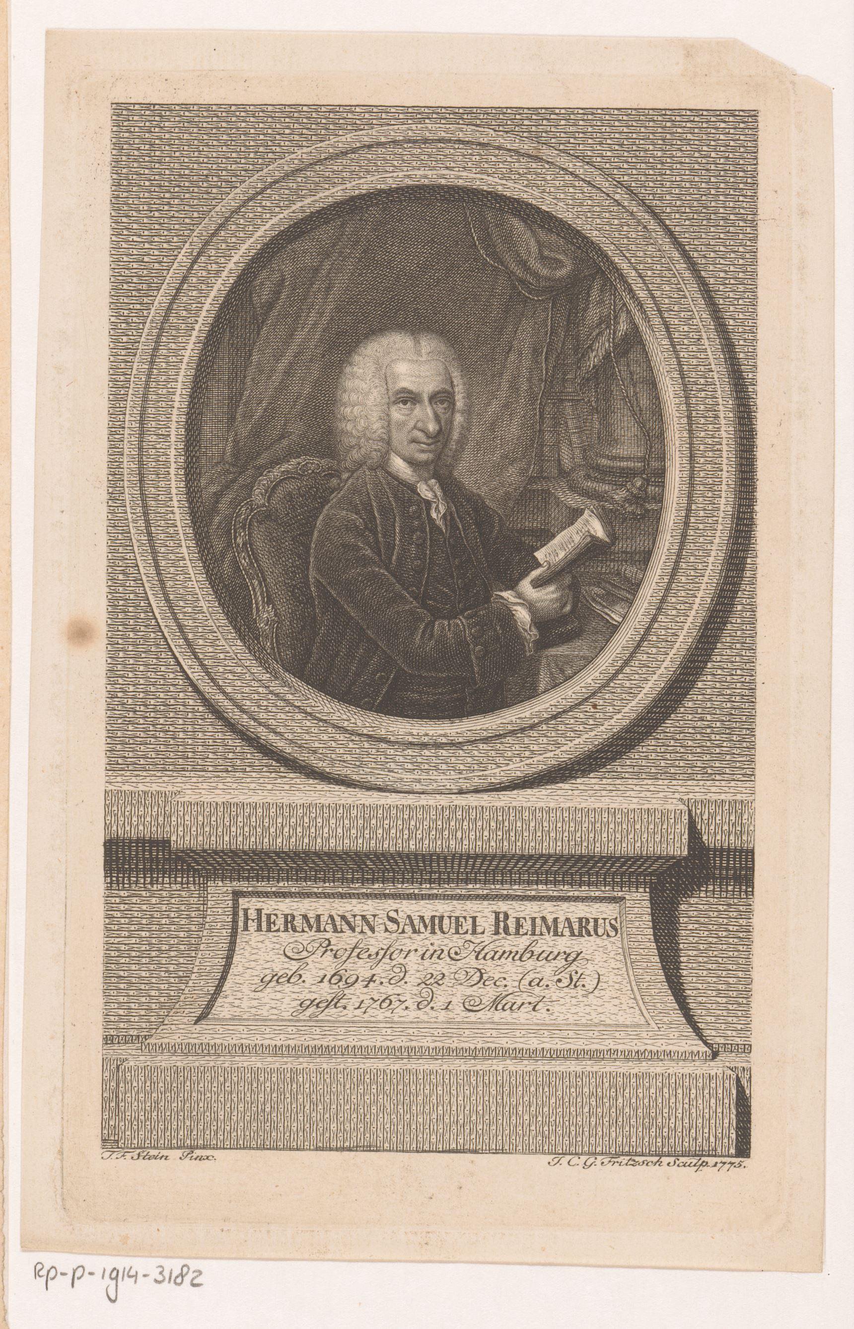 Portret van Hermann Samuel Reimarus
