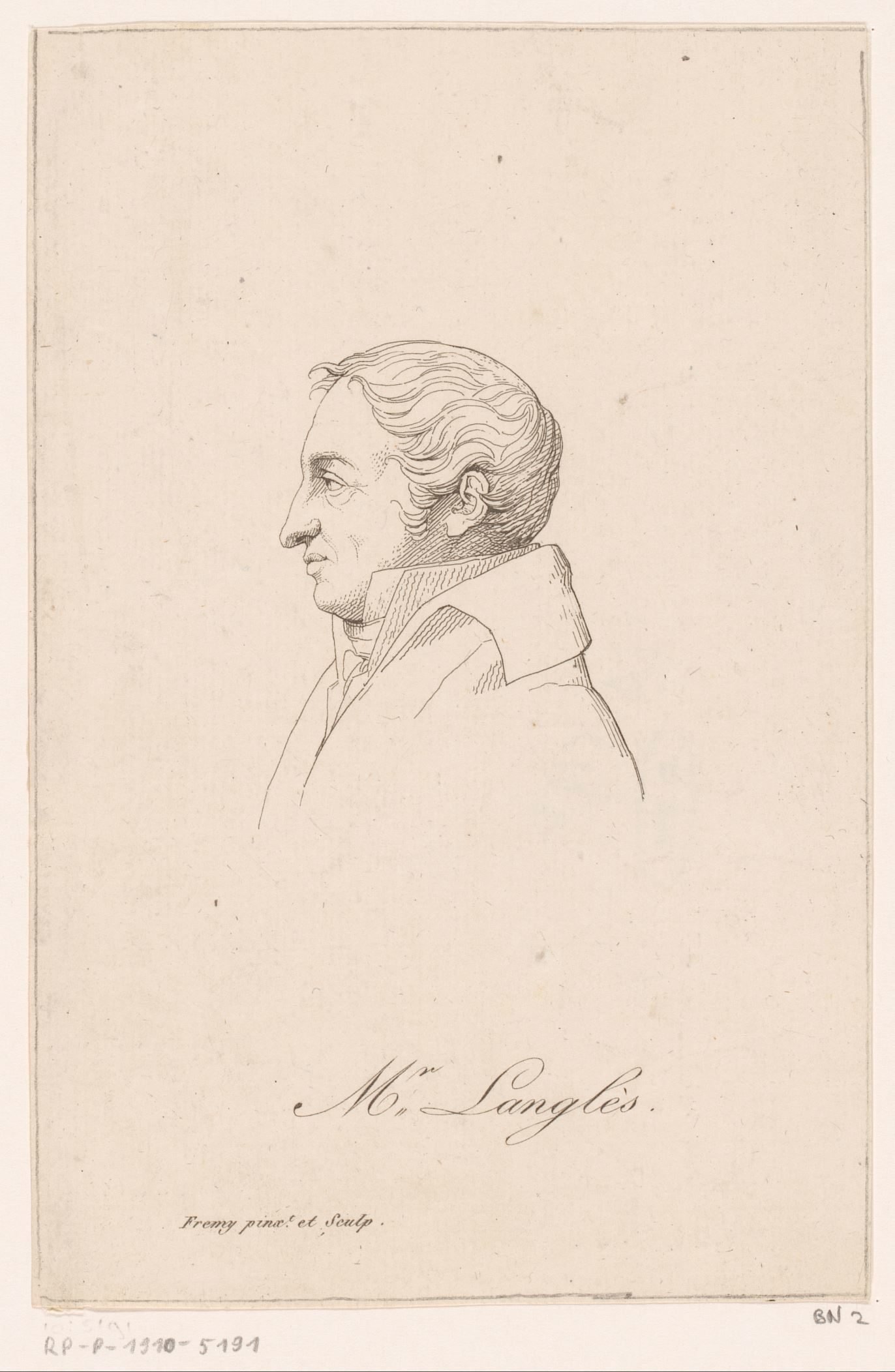 Portret van Louis-Mathieu Langlès