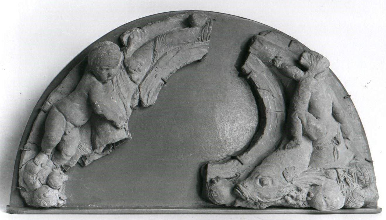 Model for an Overdoor Lunette with Putti and Fish for the Amsterdam Town Hall (now Royal Palace) at Dam Square