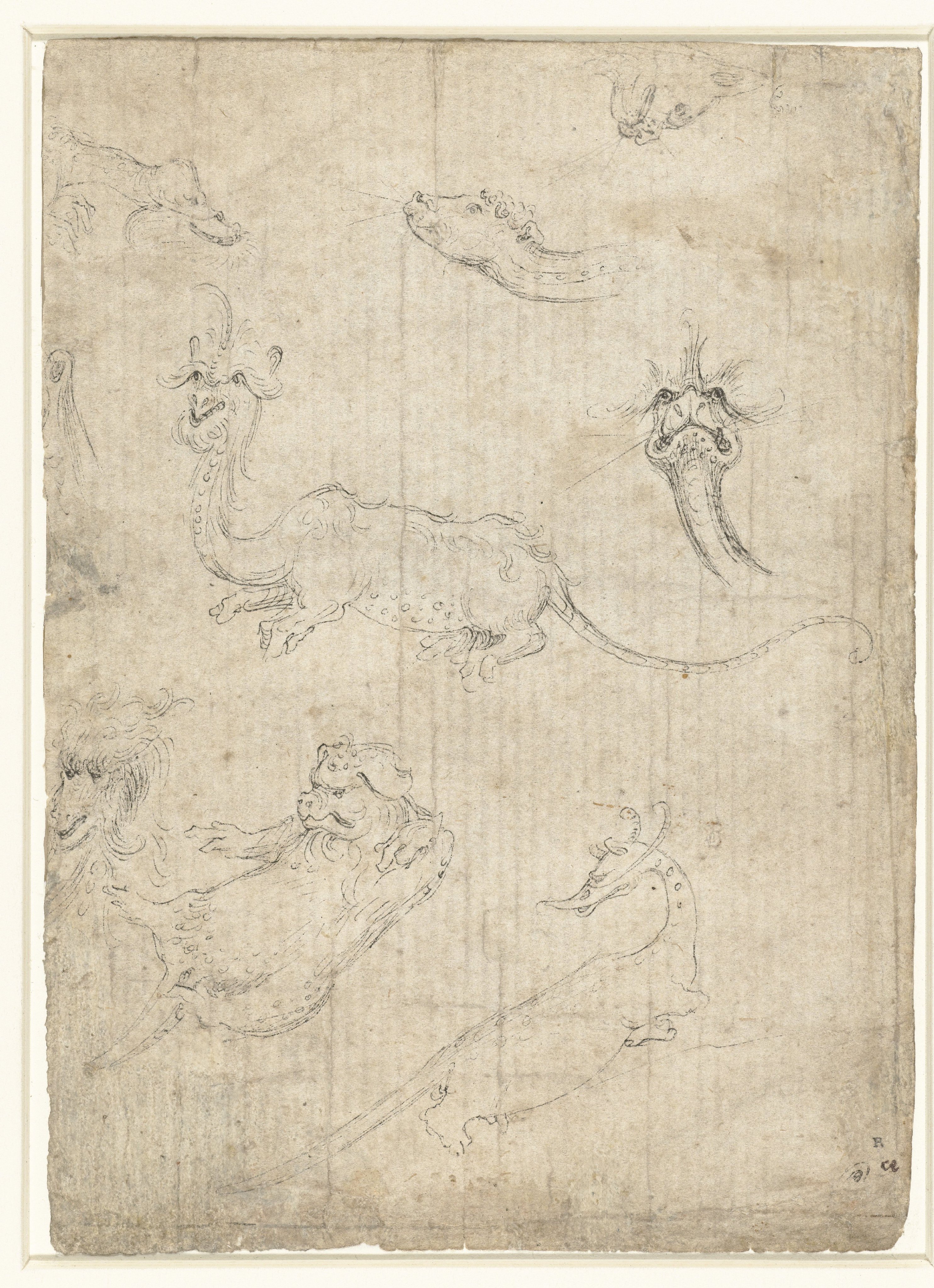 Blad met verscheidene monsters