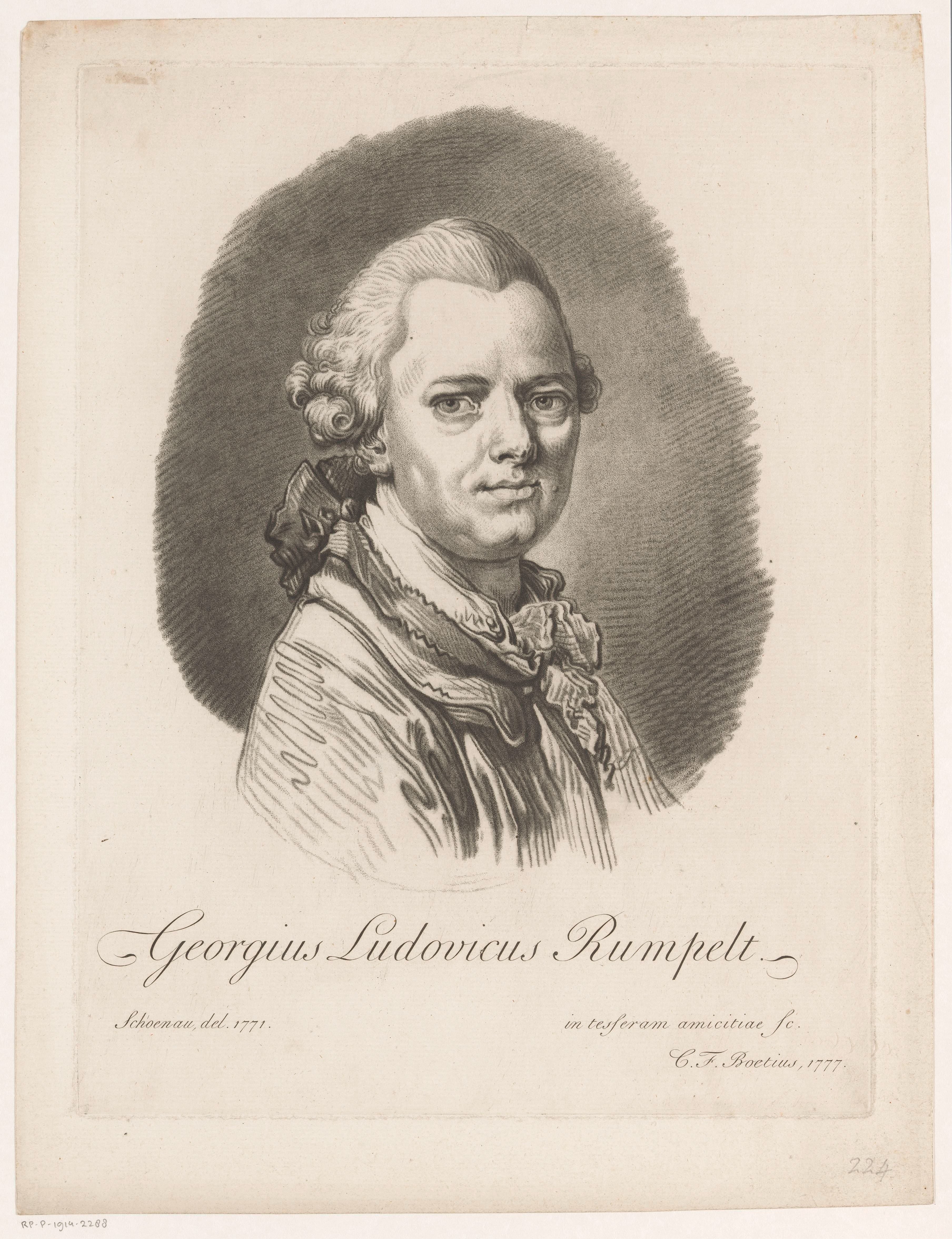 Portret van Georg Ludwig Rumpelt