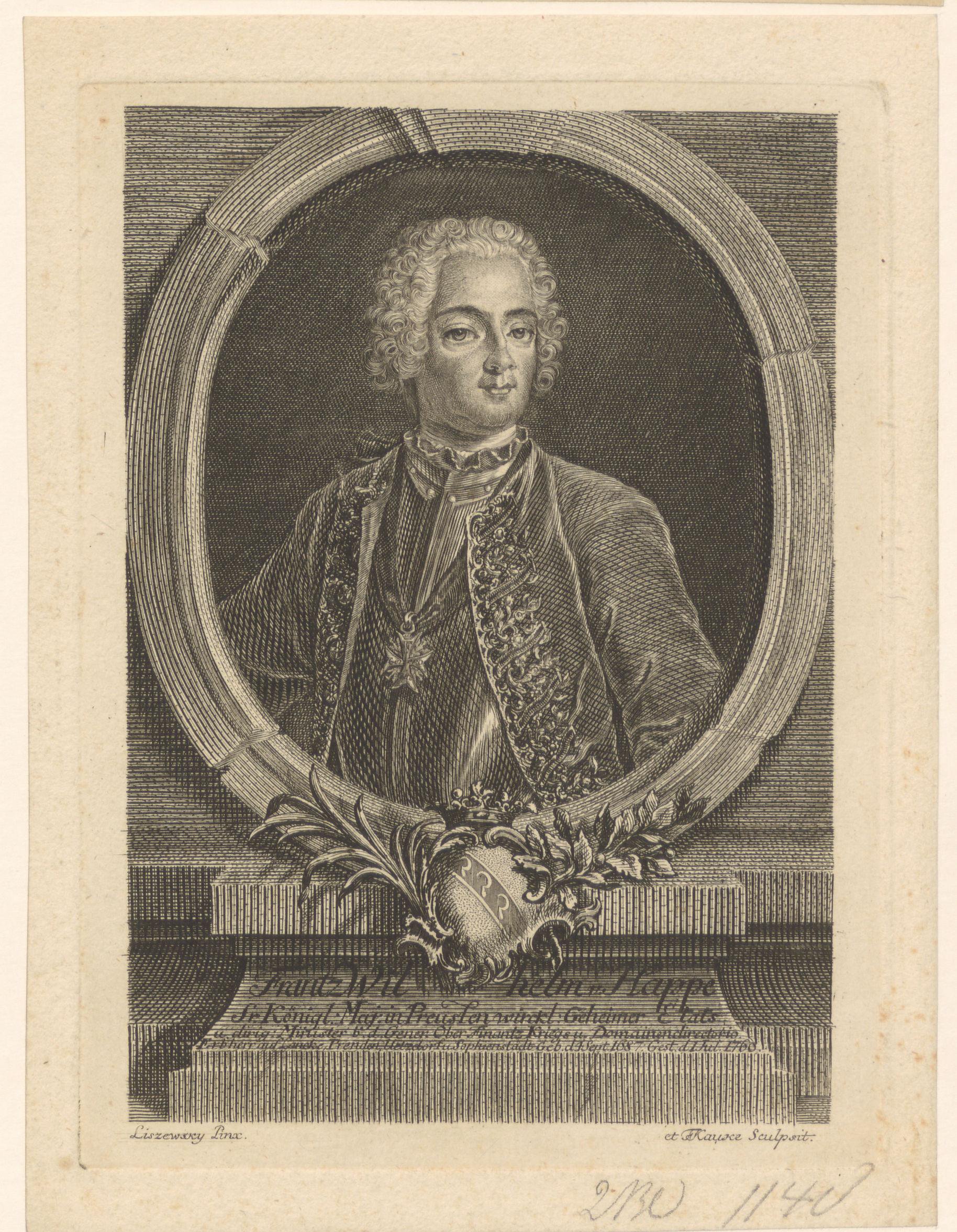 Portret van Franz Wilhelm von Happe
