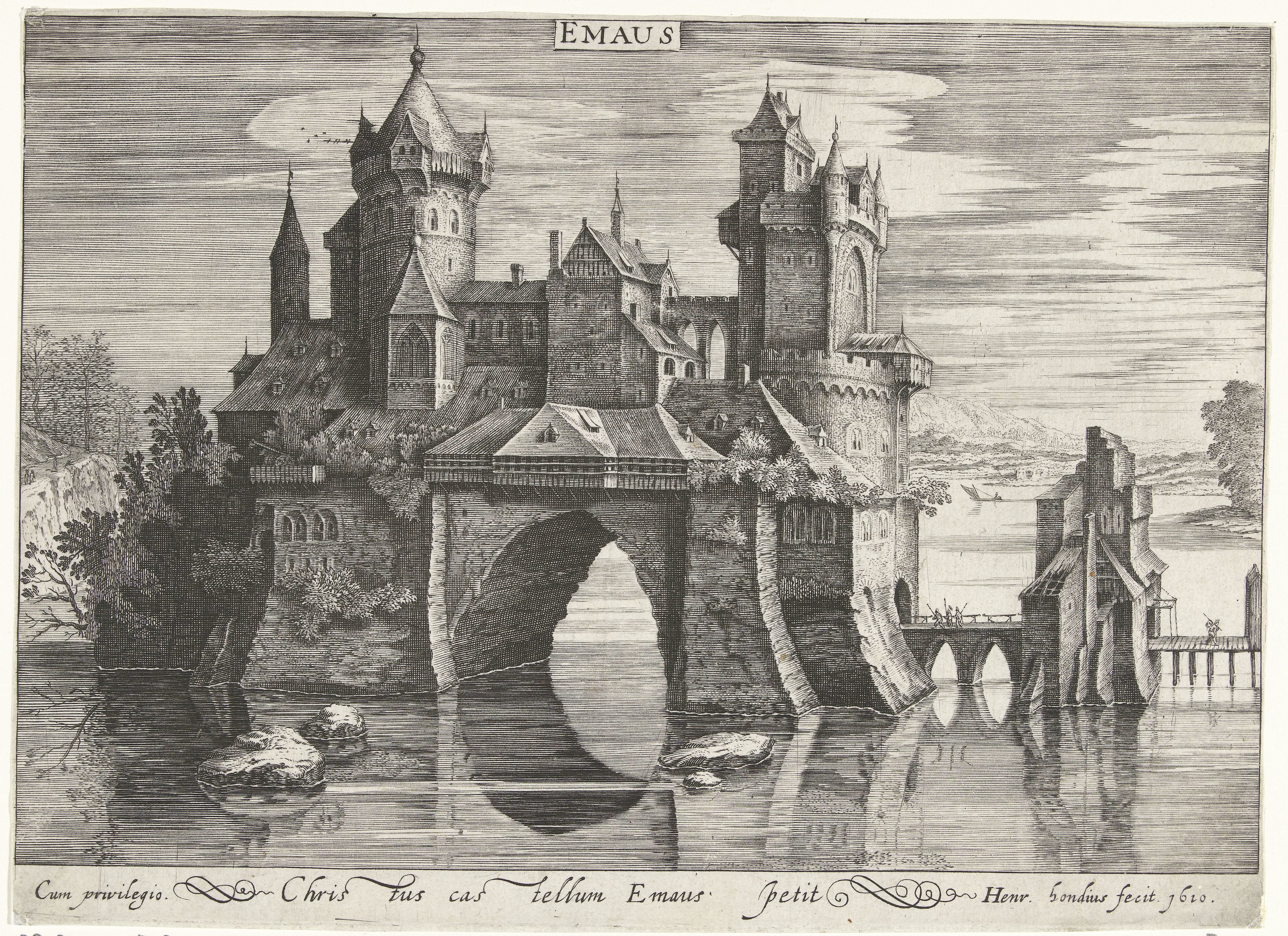 Kasteel met water omgeven