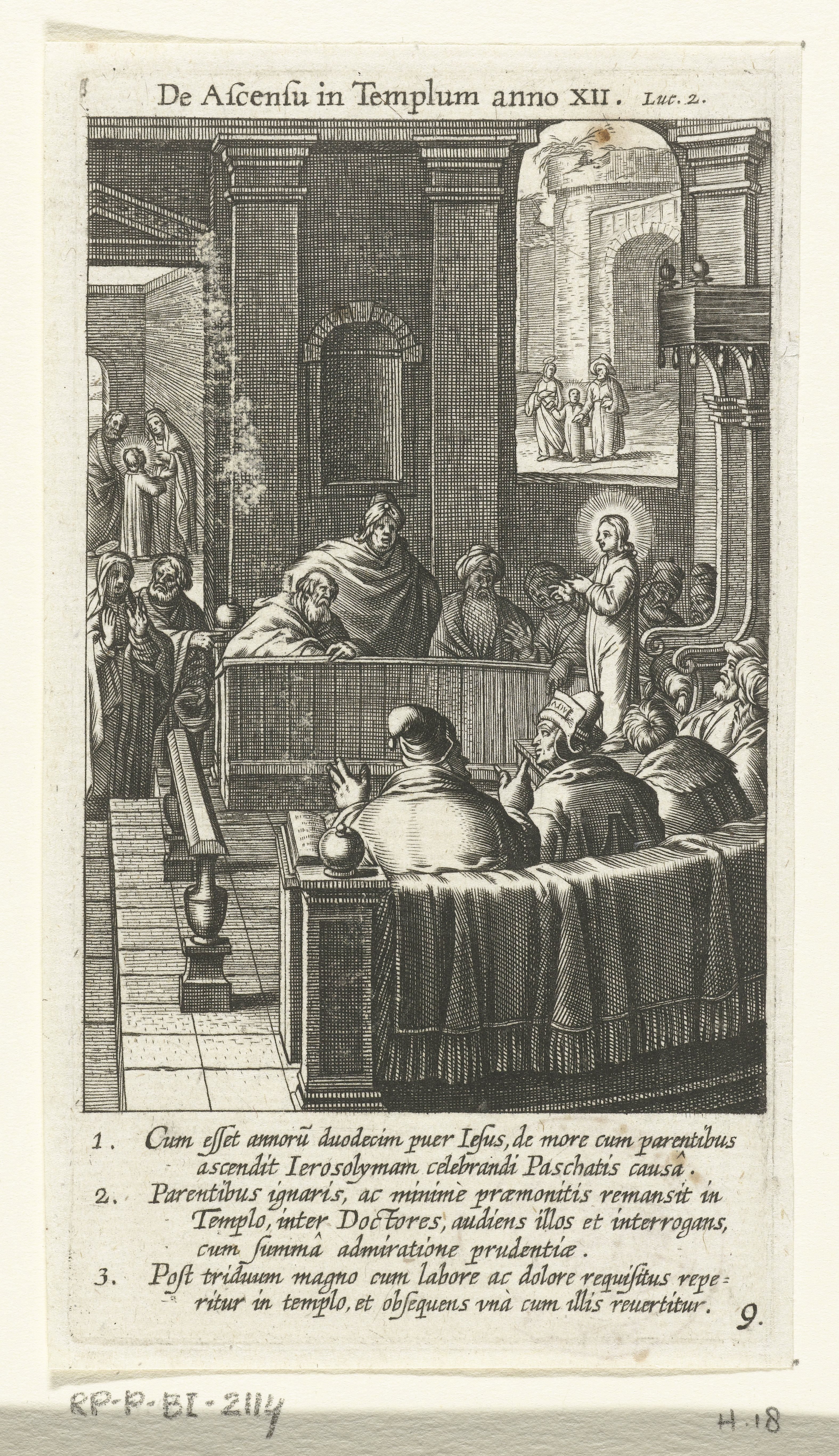 Christus als twaalfjarige discussiërend met schriftgeleerden in de tempel