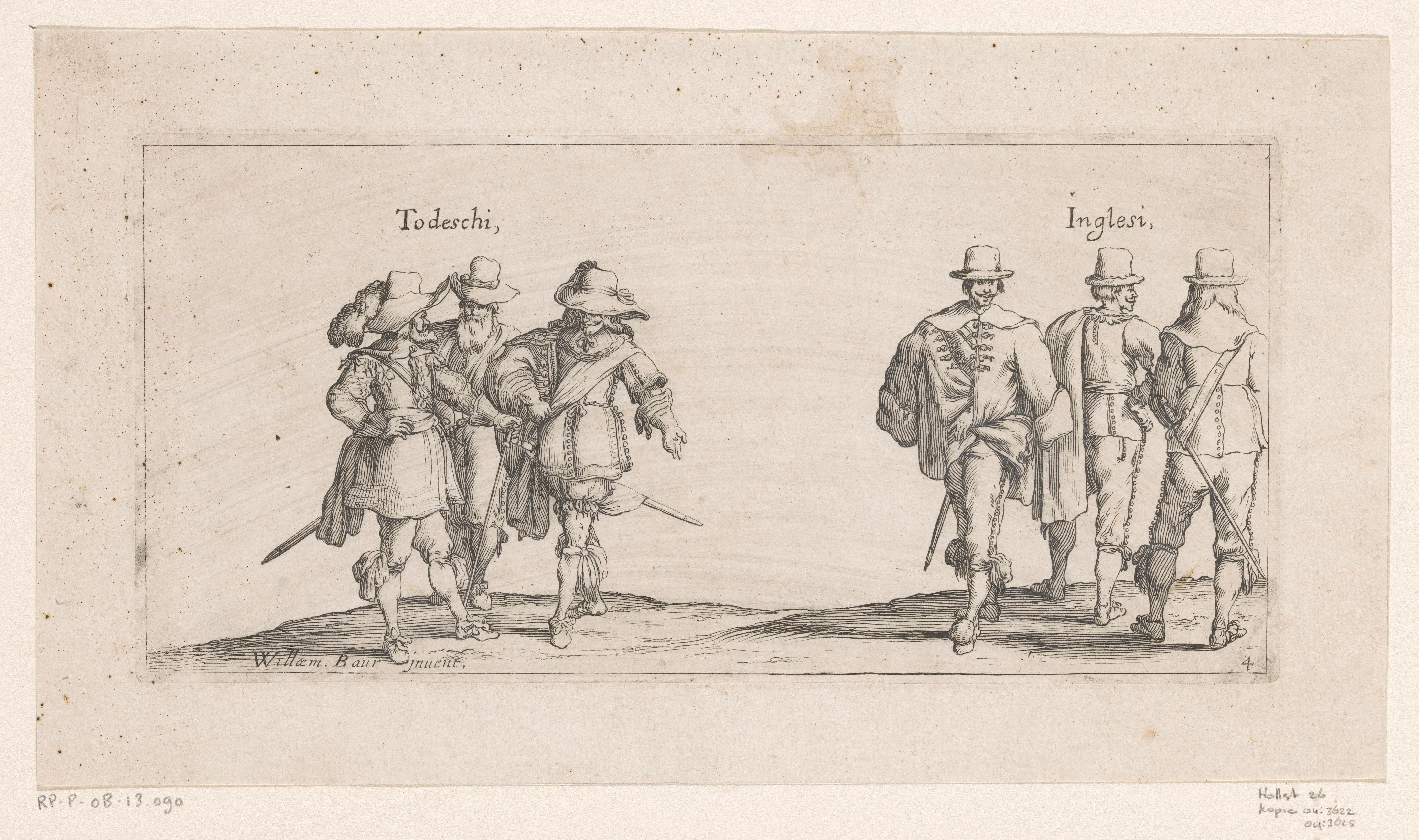 Drie Duitsers en drie Engelsen