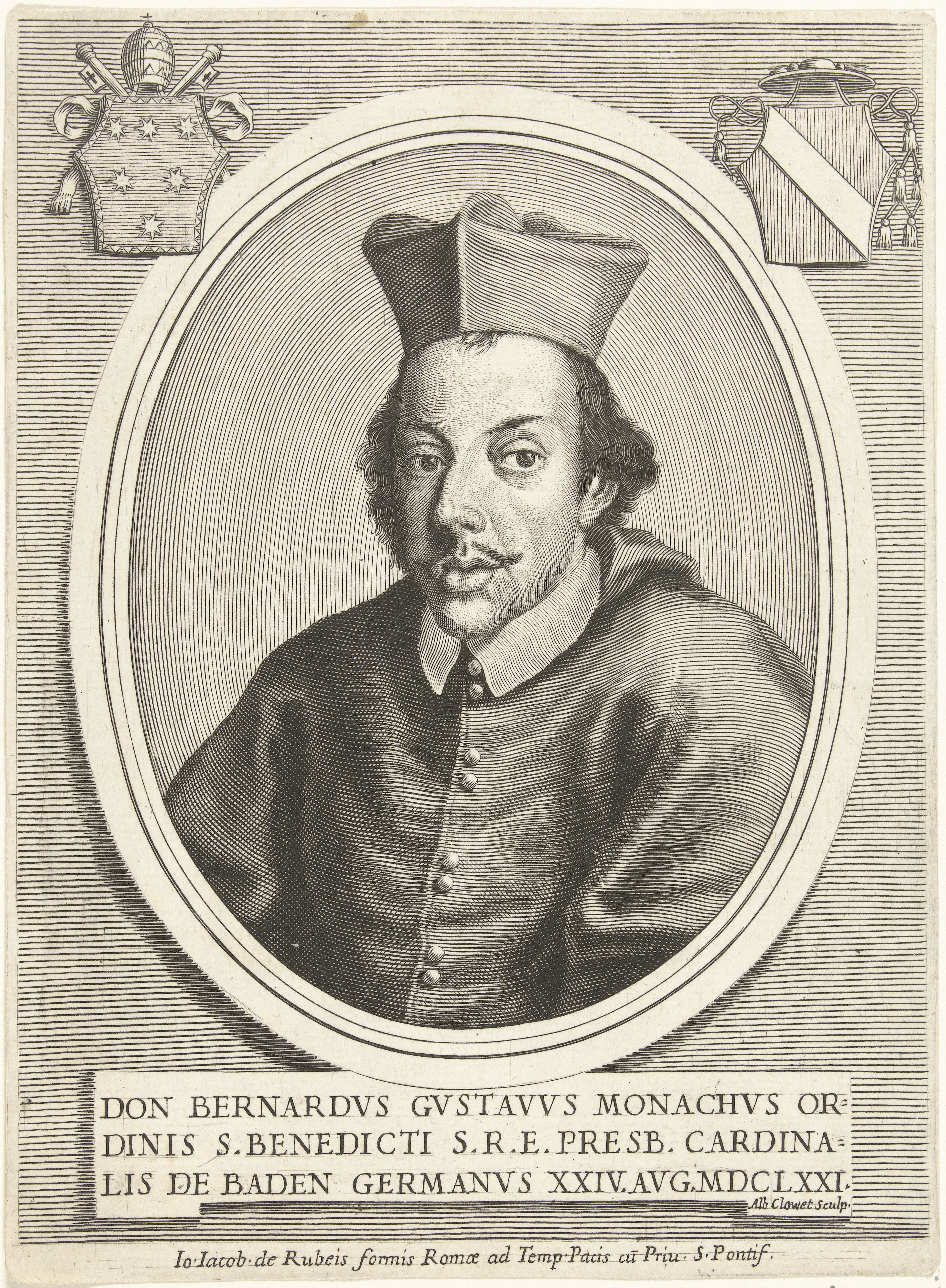 Portret van kardinaal Bernhard Gustave von Baden-Durlach