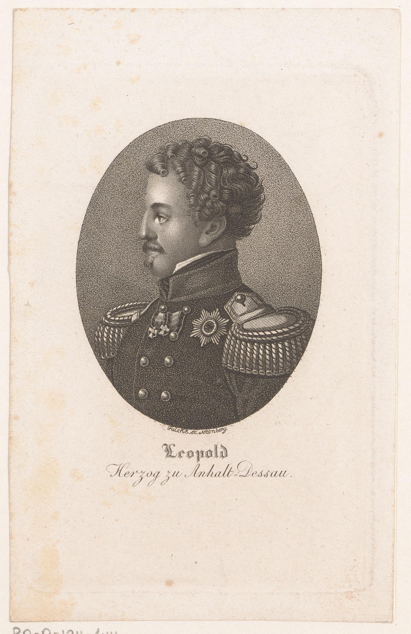 Portret van Leopold IV Friedrich Herzog von Anhalt-Dessau