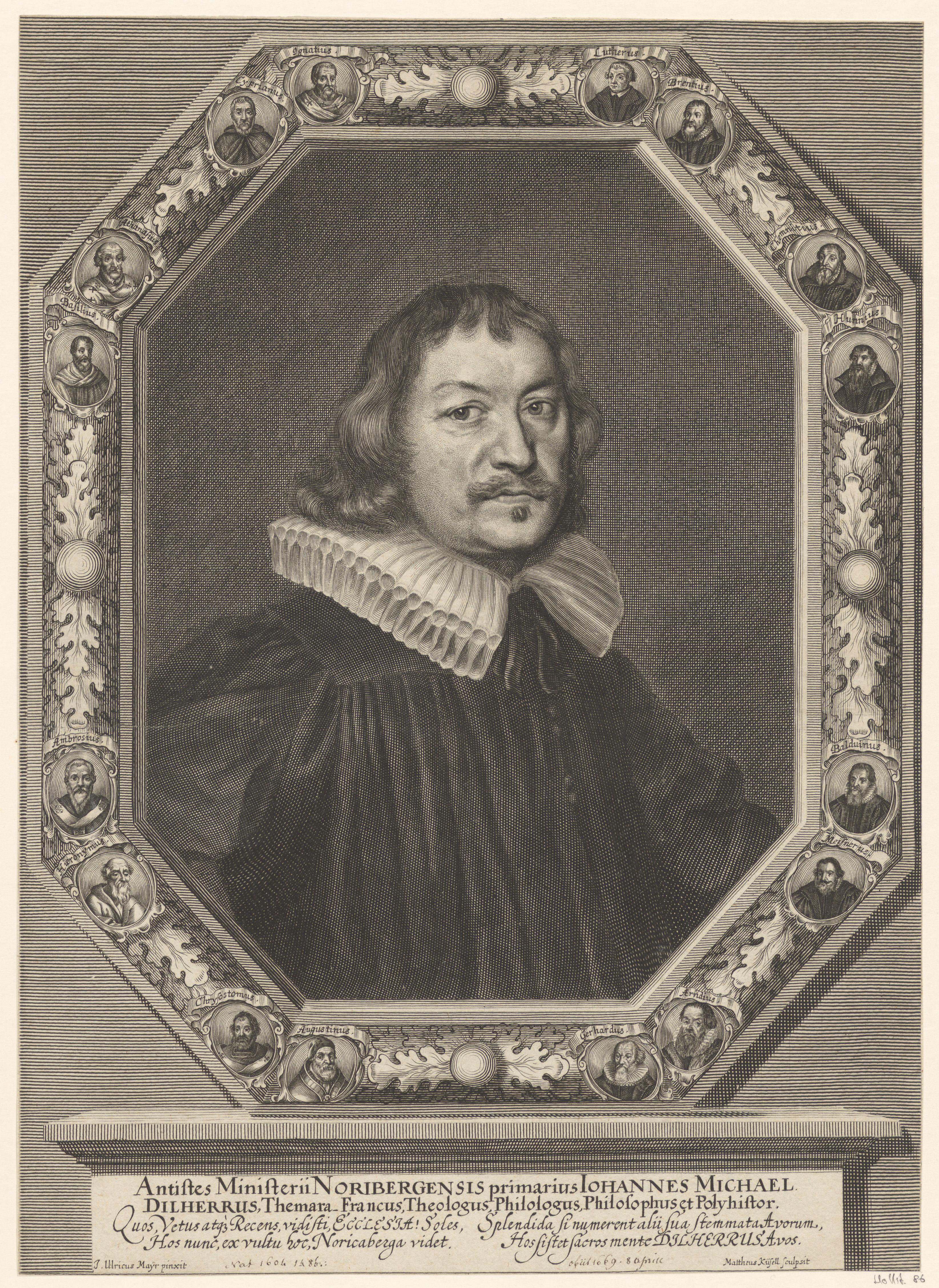 Portret van Johann Michael Dilherr