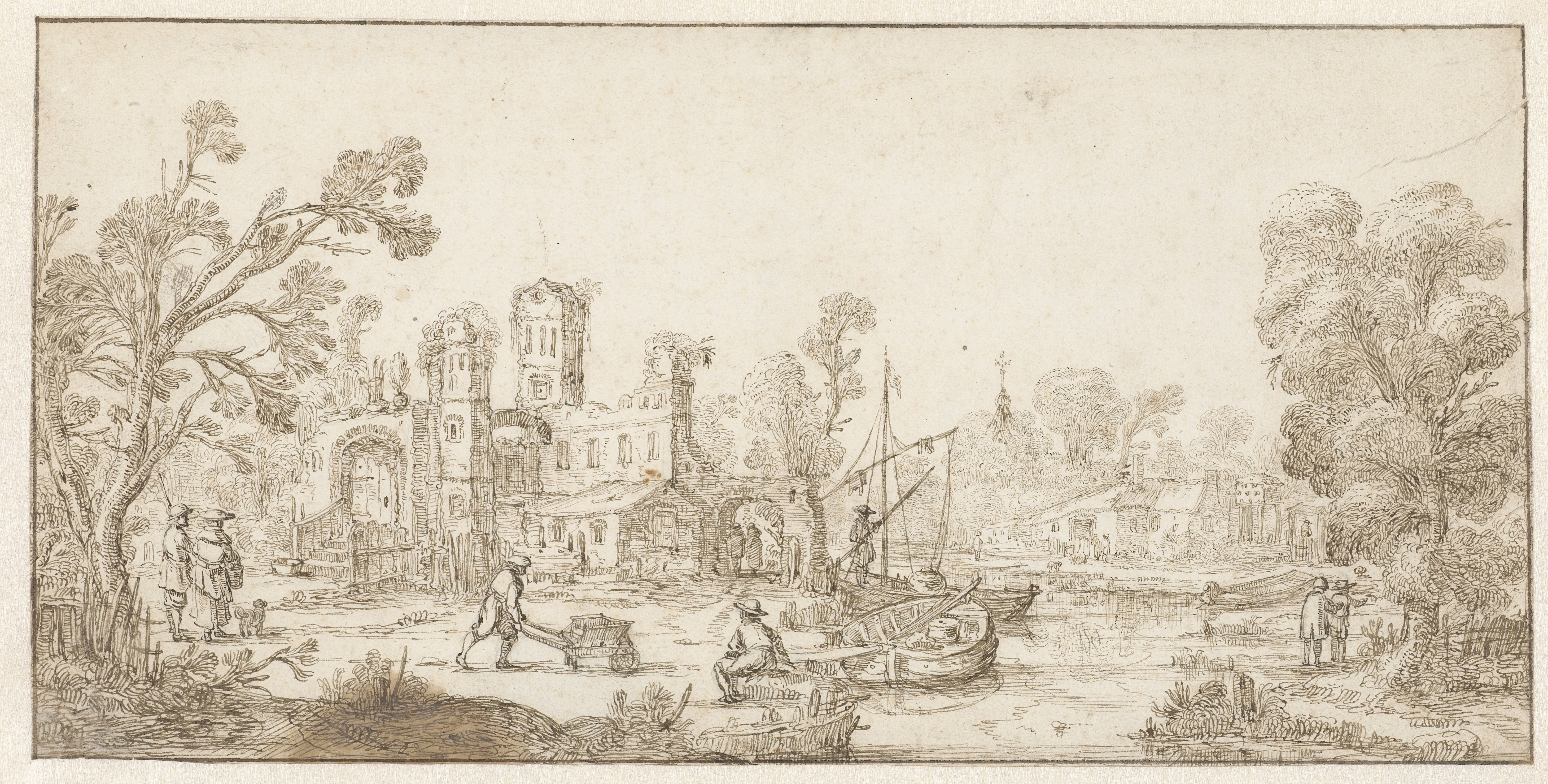 Landschap met ruïne
